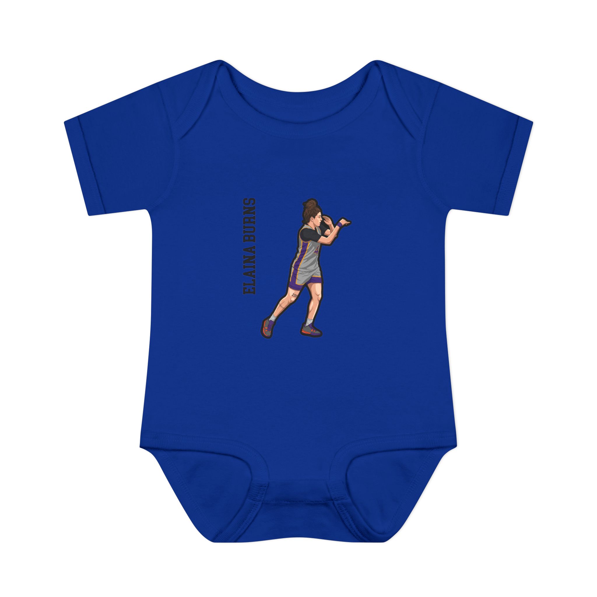 Baby Onesie — character_name_vertical in Royal