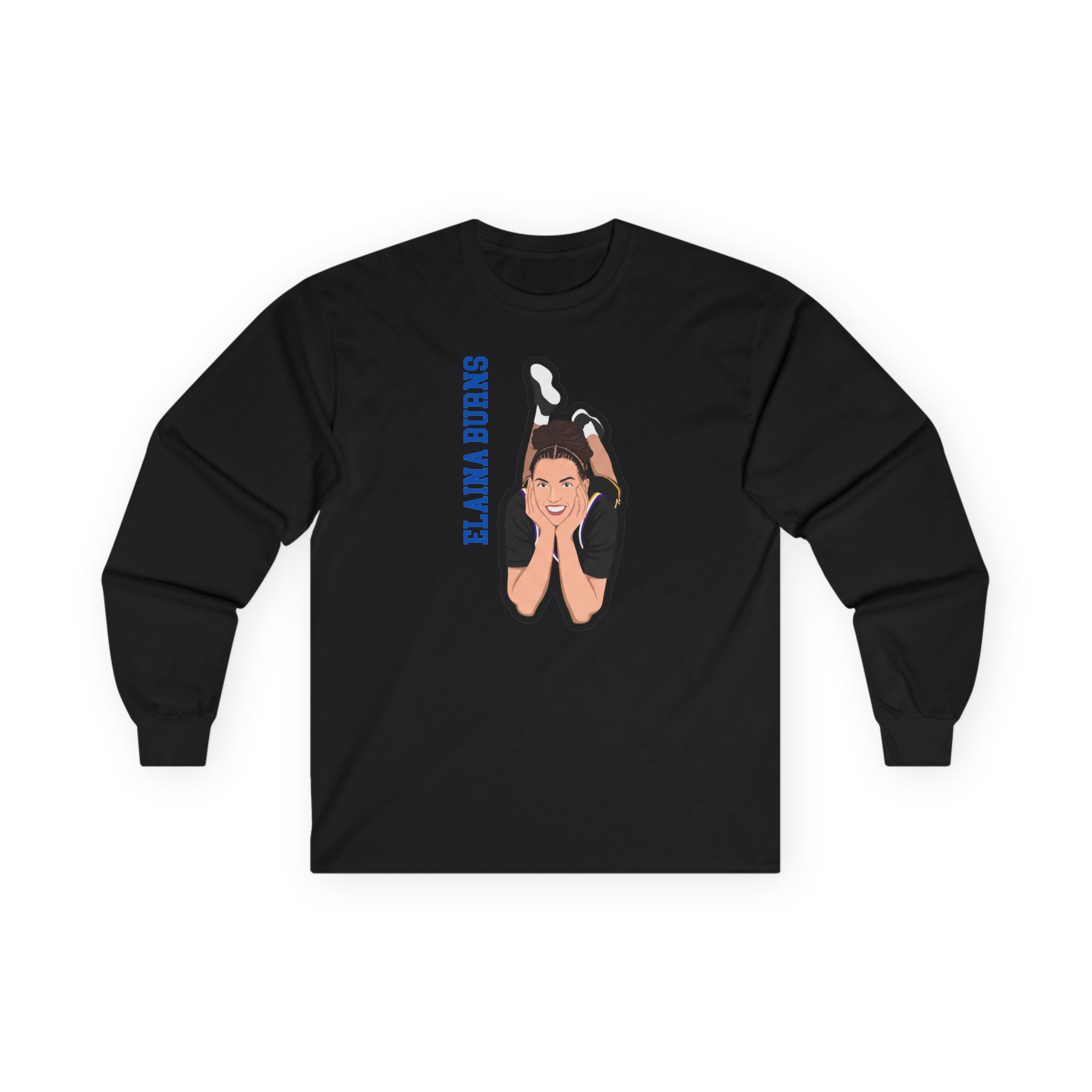 Long Sleeve Tee — character_name_vertical in Black