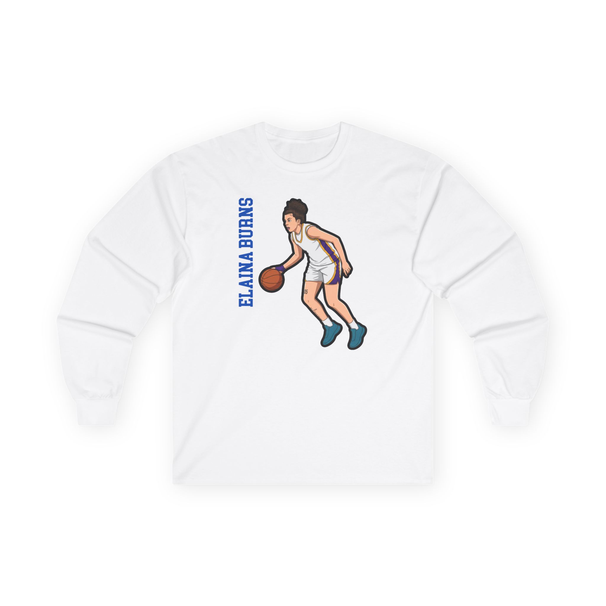 Long Sleeve Tee — character_name_vertical in White
