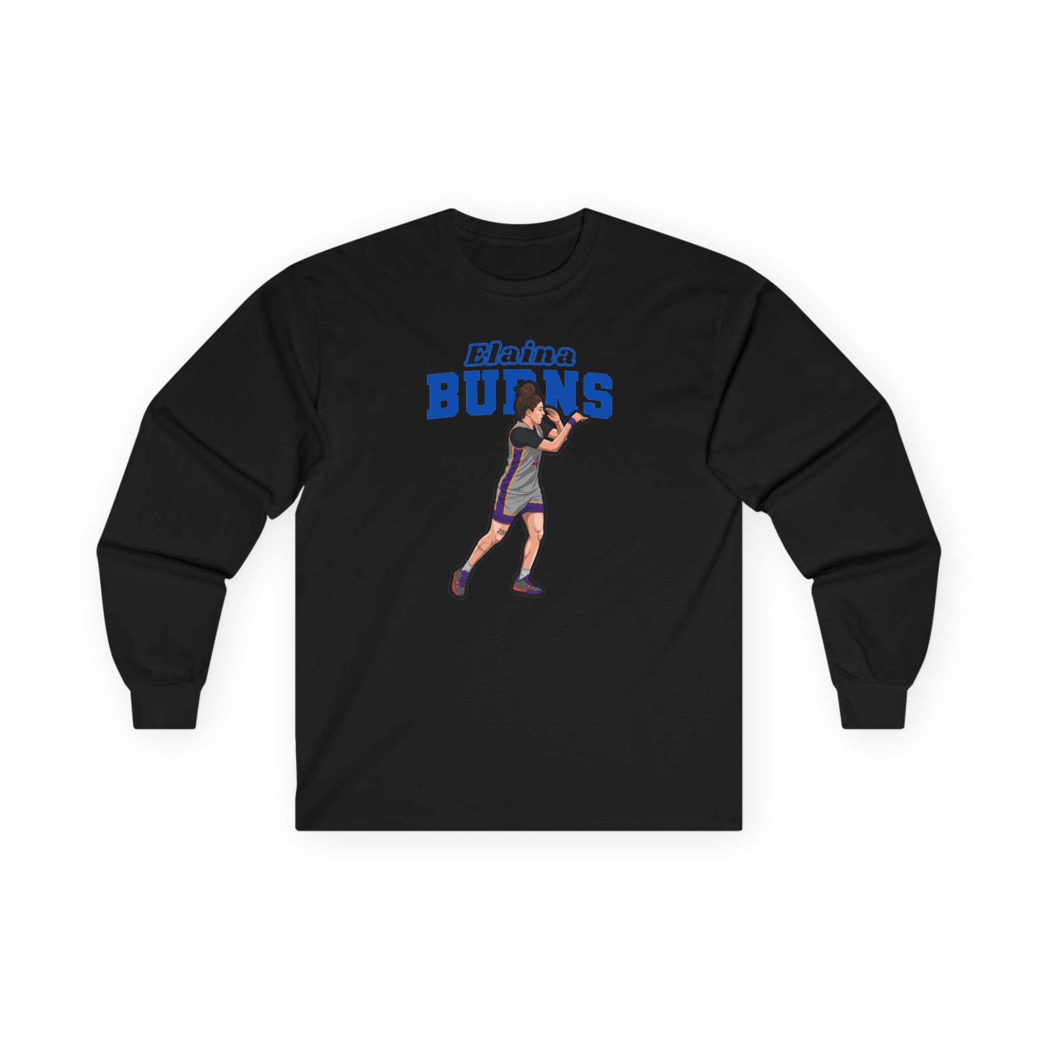 Long Sleeve Tee — character_name_arch in Black