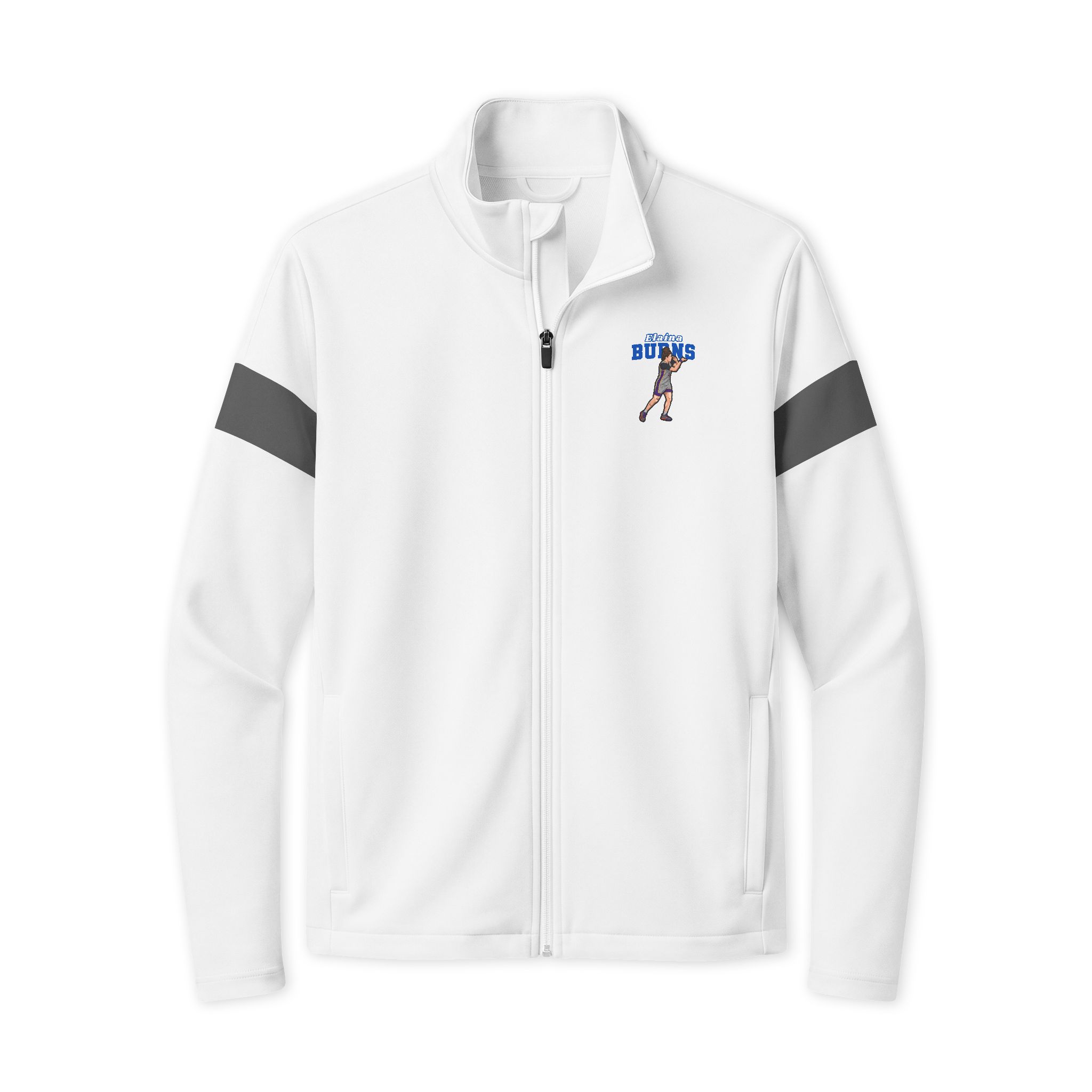 Travel Full-Zip Jacket — character_name_arch in White/ Iron Grey
