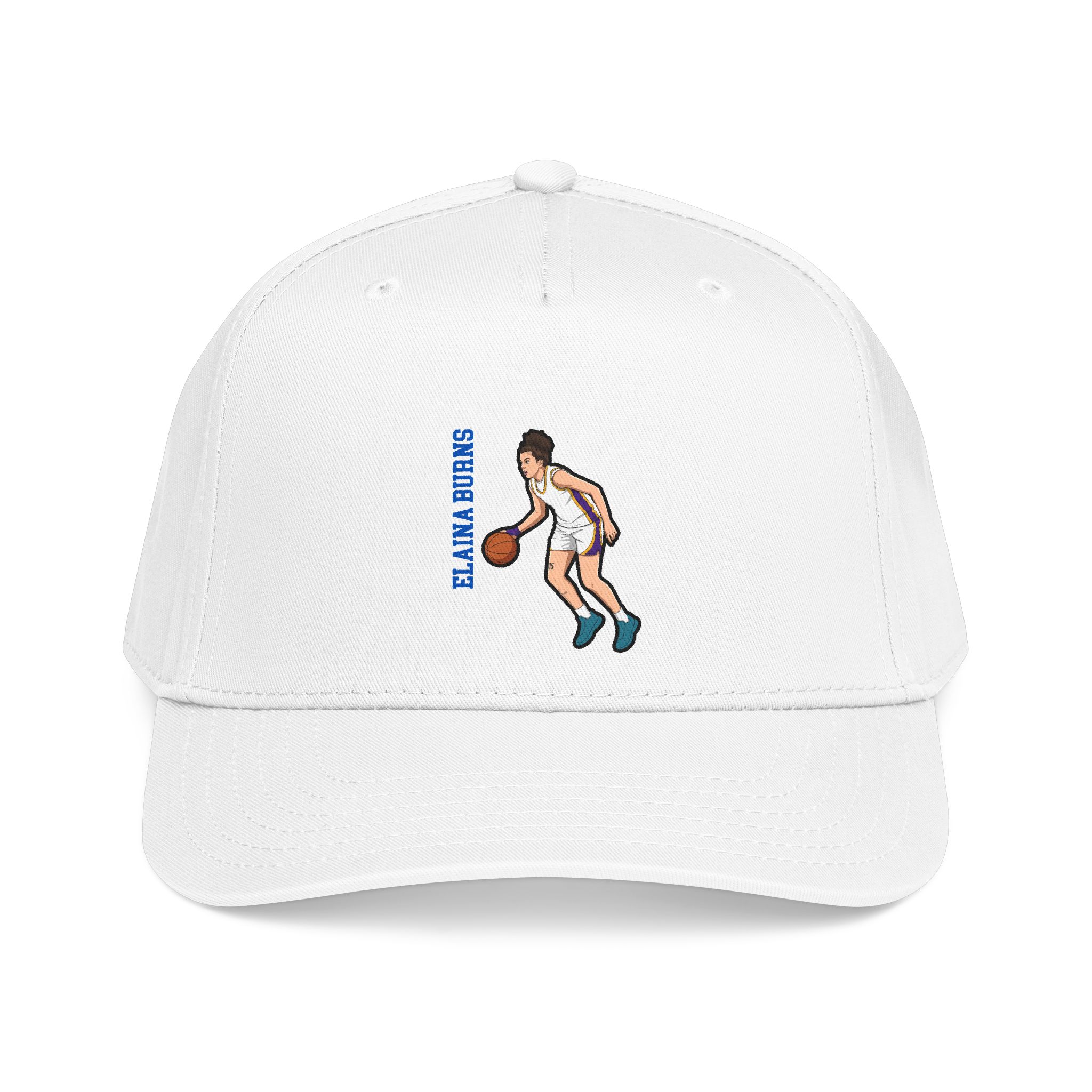 Baseball Cap — character_name_vertical in White