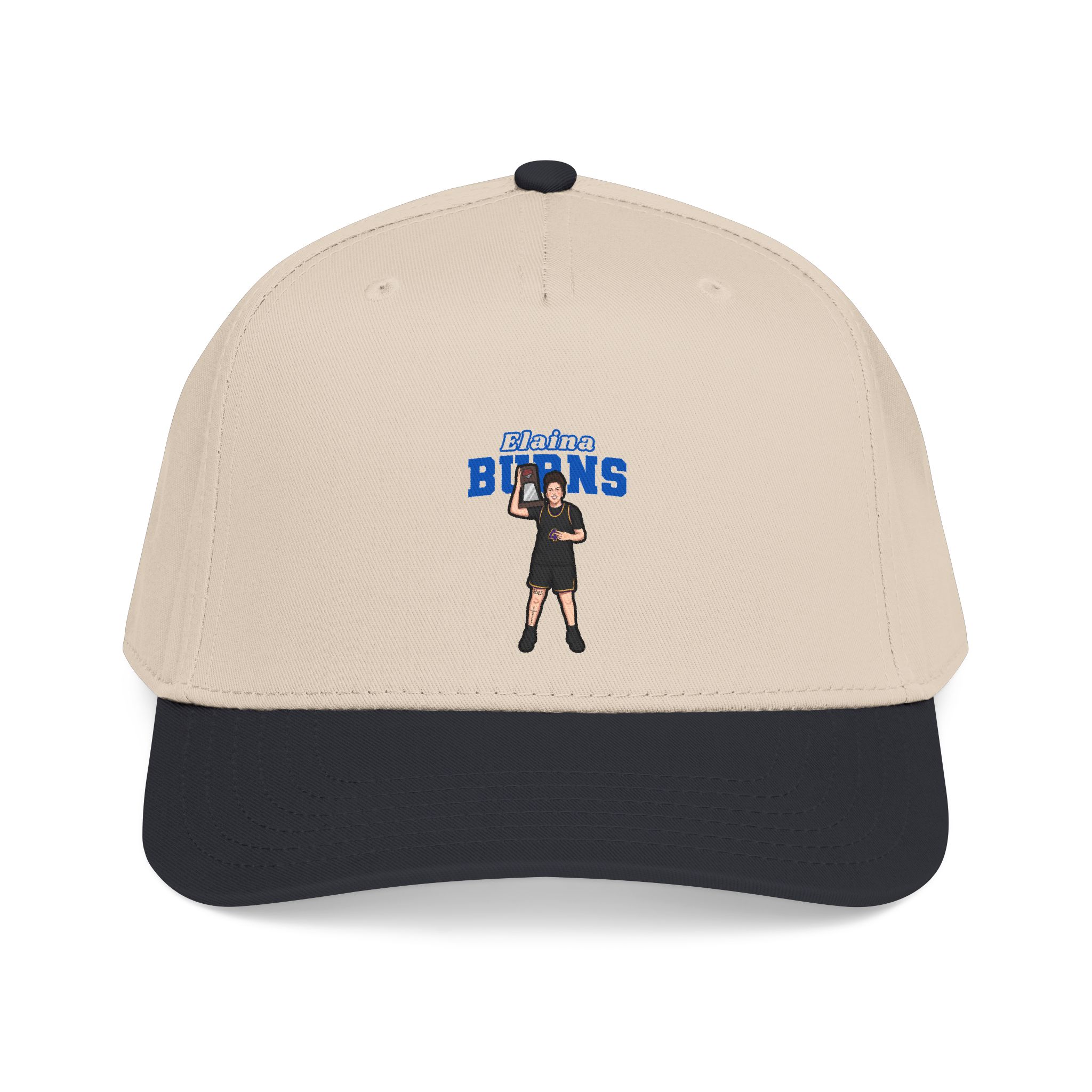 Baseball Cap — character_name_arch in Black / Natural