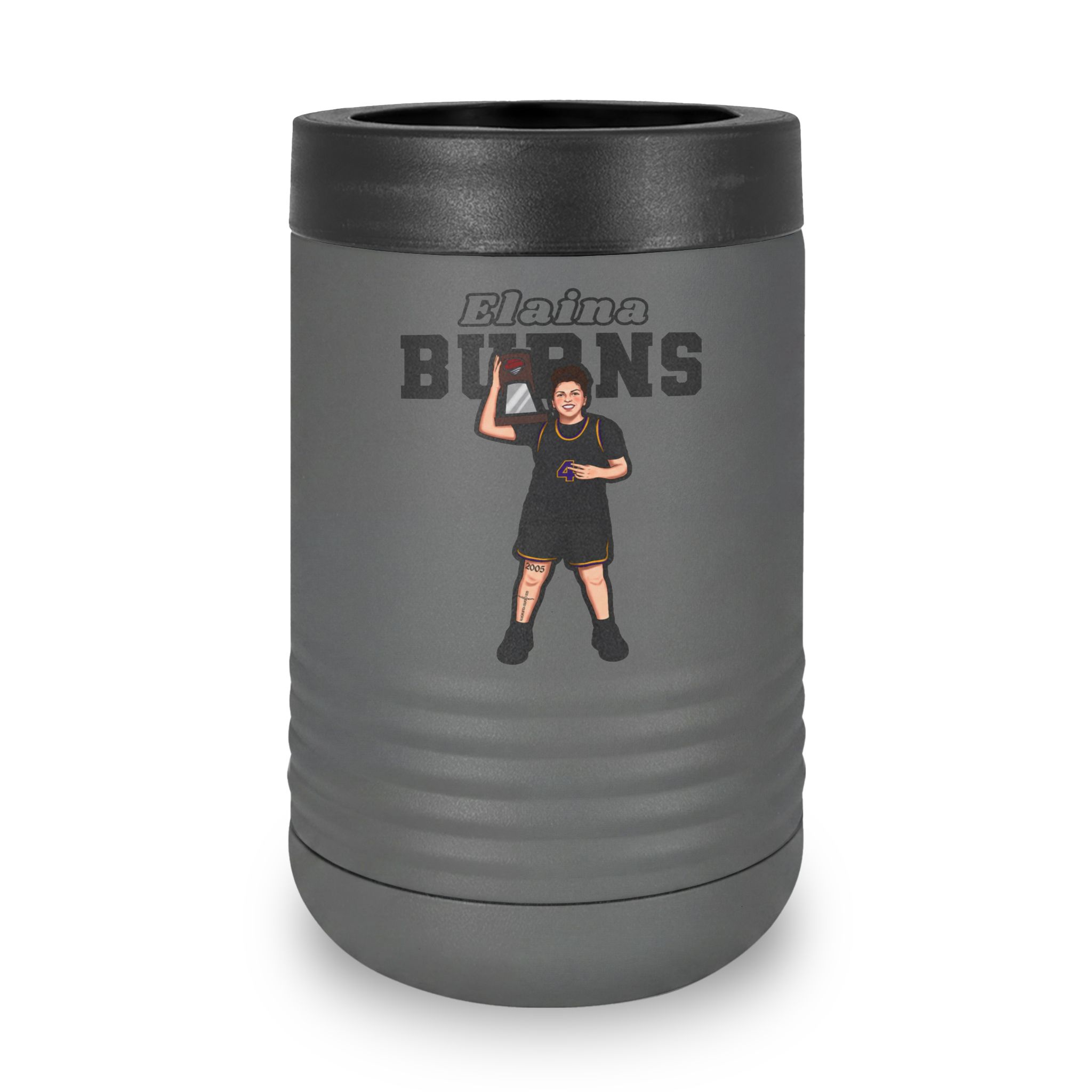 Stainless Can Cooler — character_name_arch in Grey