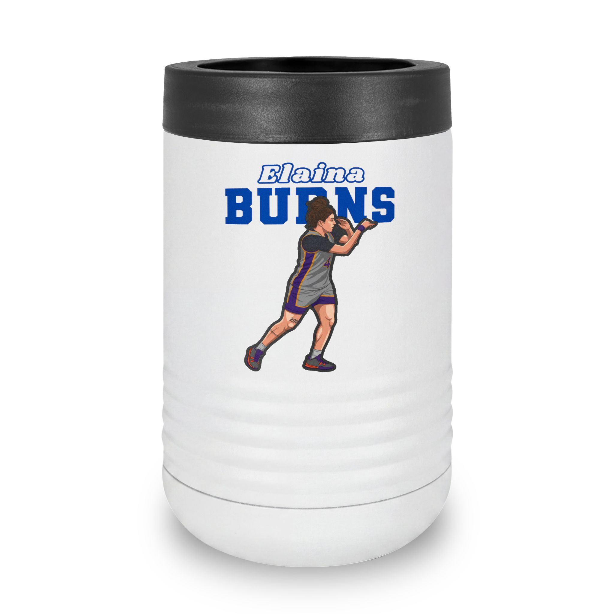 Stainless Can Cooler — character_name_arch in White