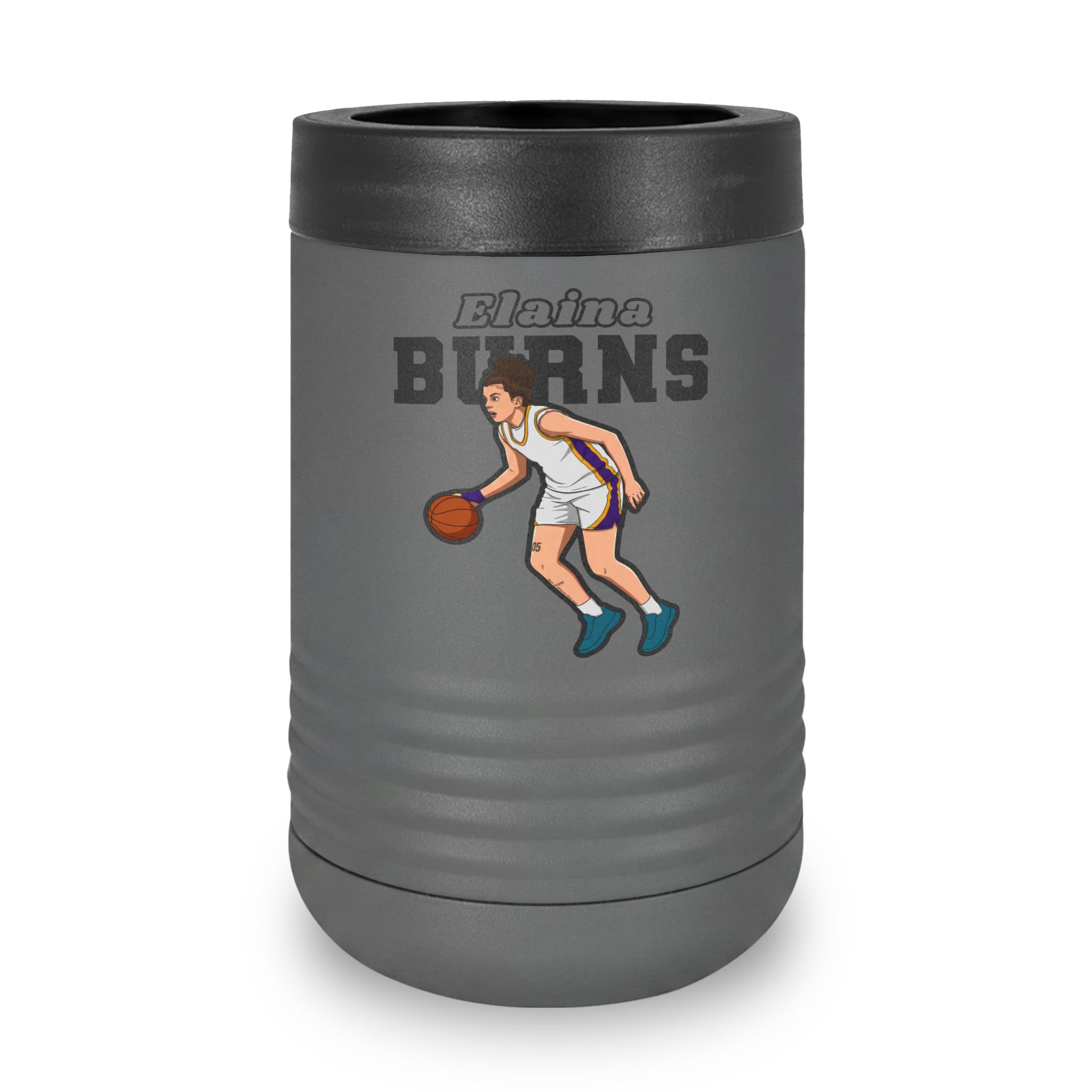 Stainless Can Cooler — character_name_arch in Grey