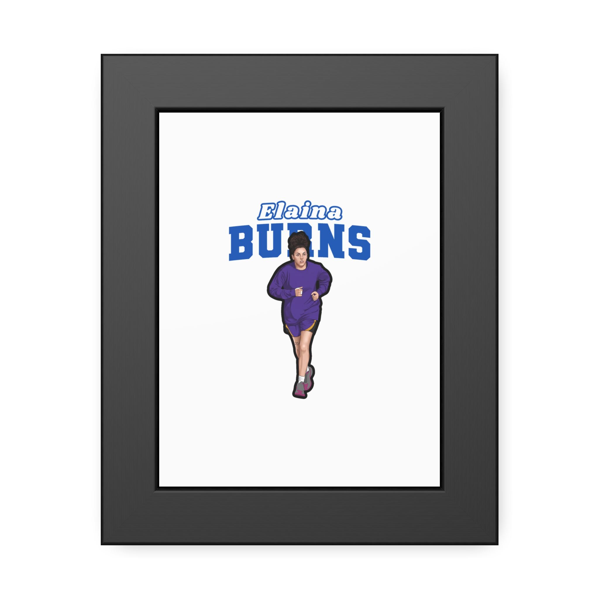 Framed Poster — character_name_arch in Black