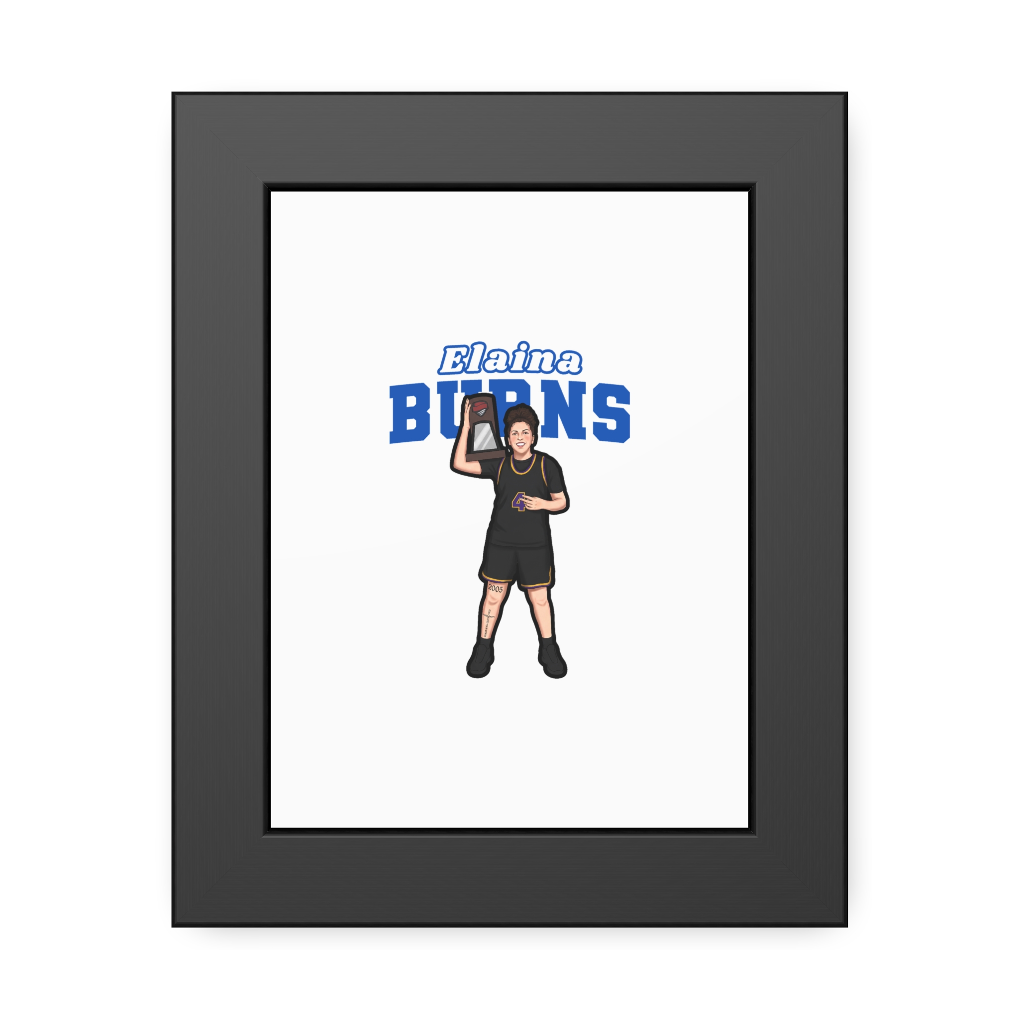 Framed Poster — character_name_arch in Black