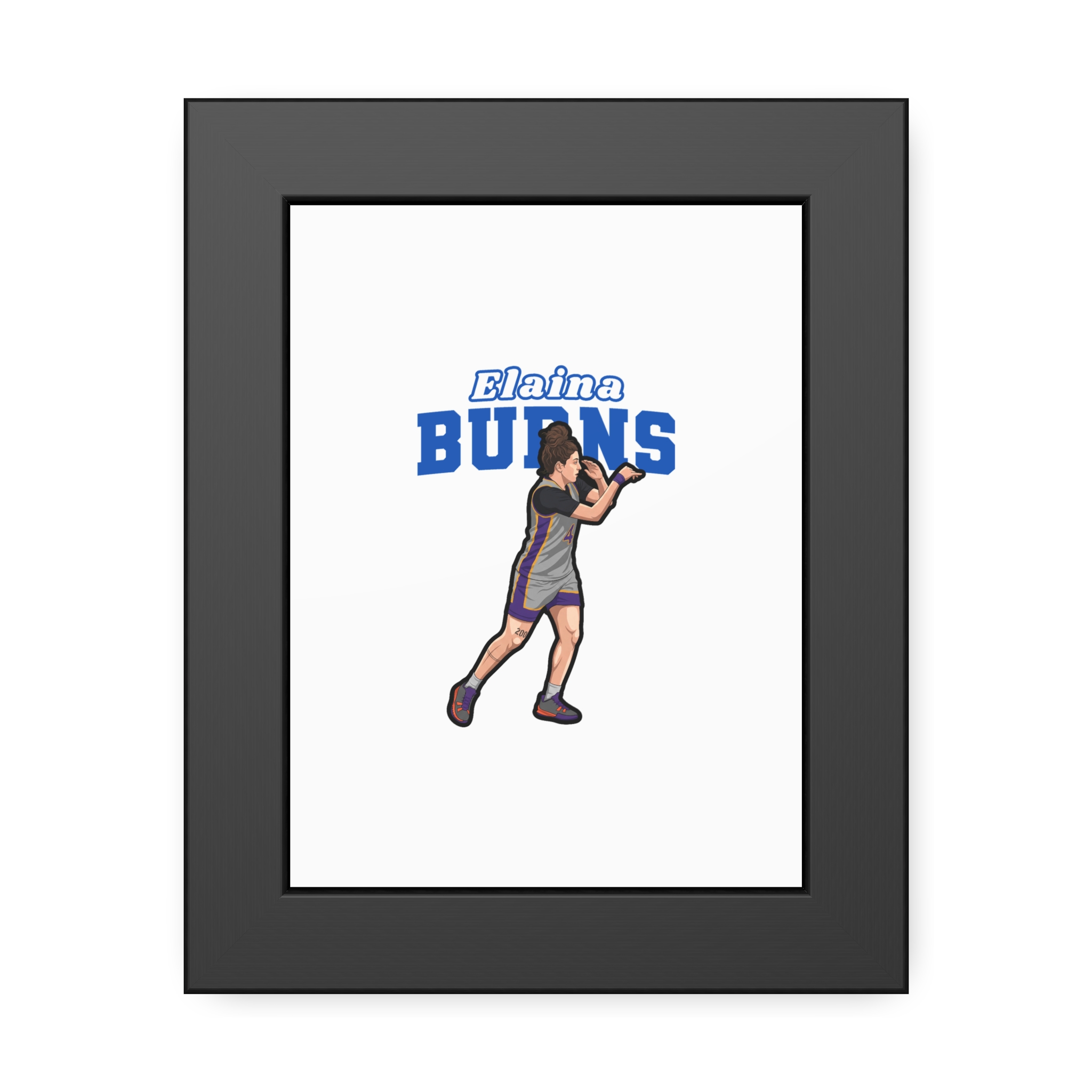 Framed Poster — character_name_arch in Black