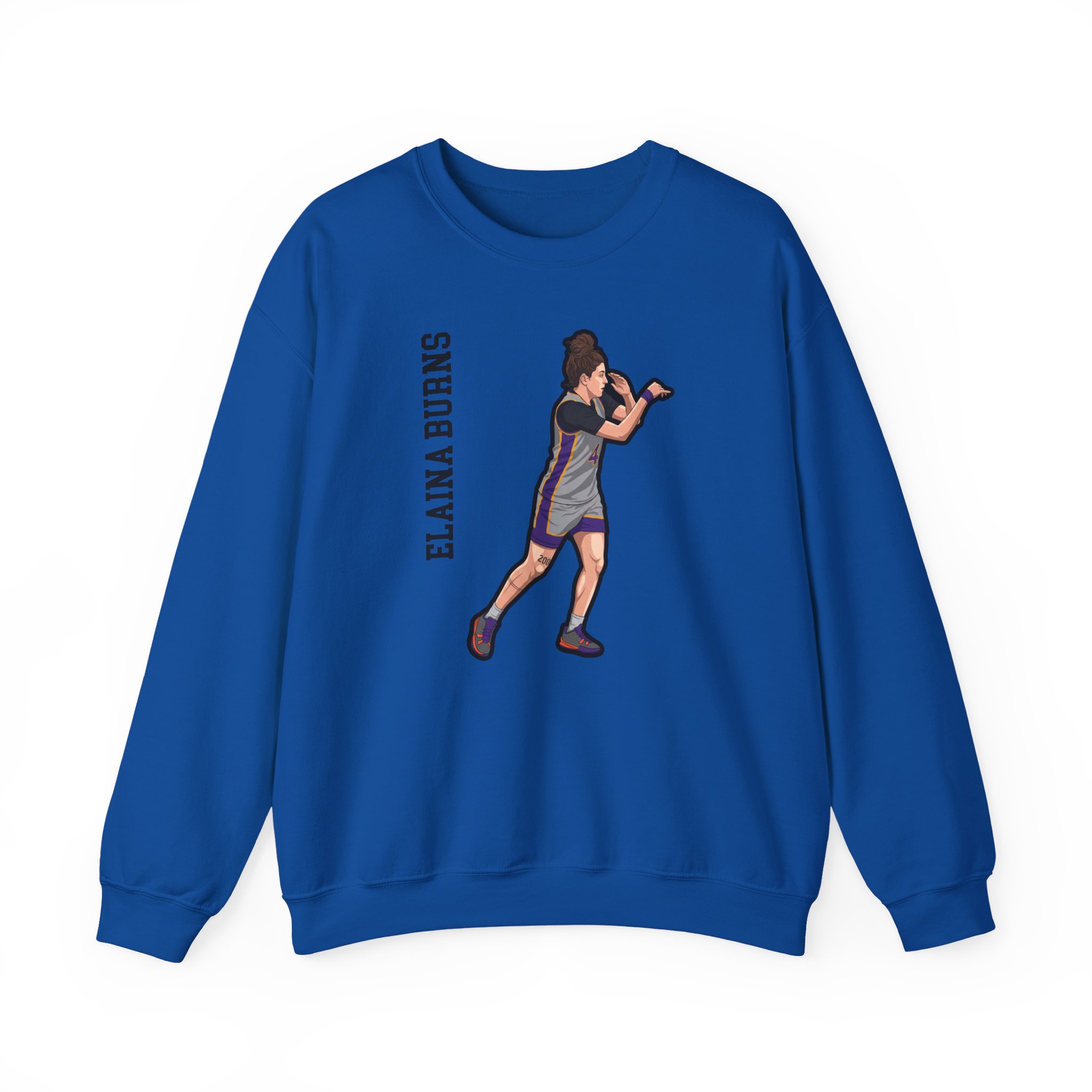 Crewneck Sweatshirt — character_name_vertical in Royal