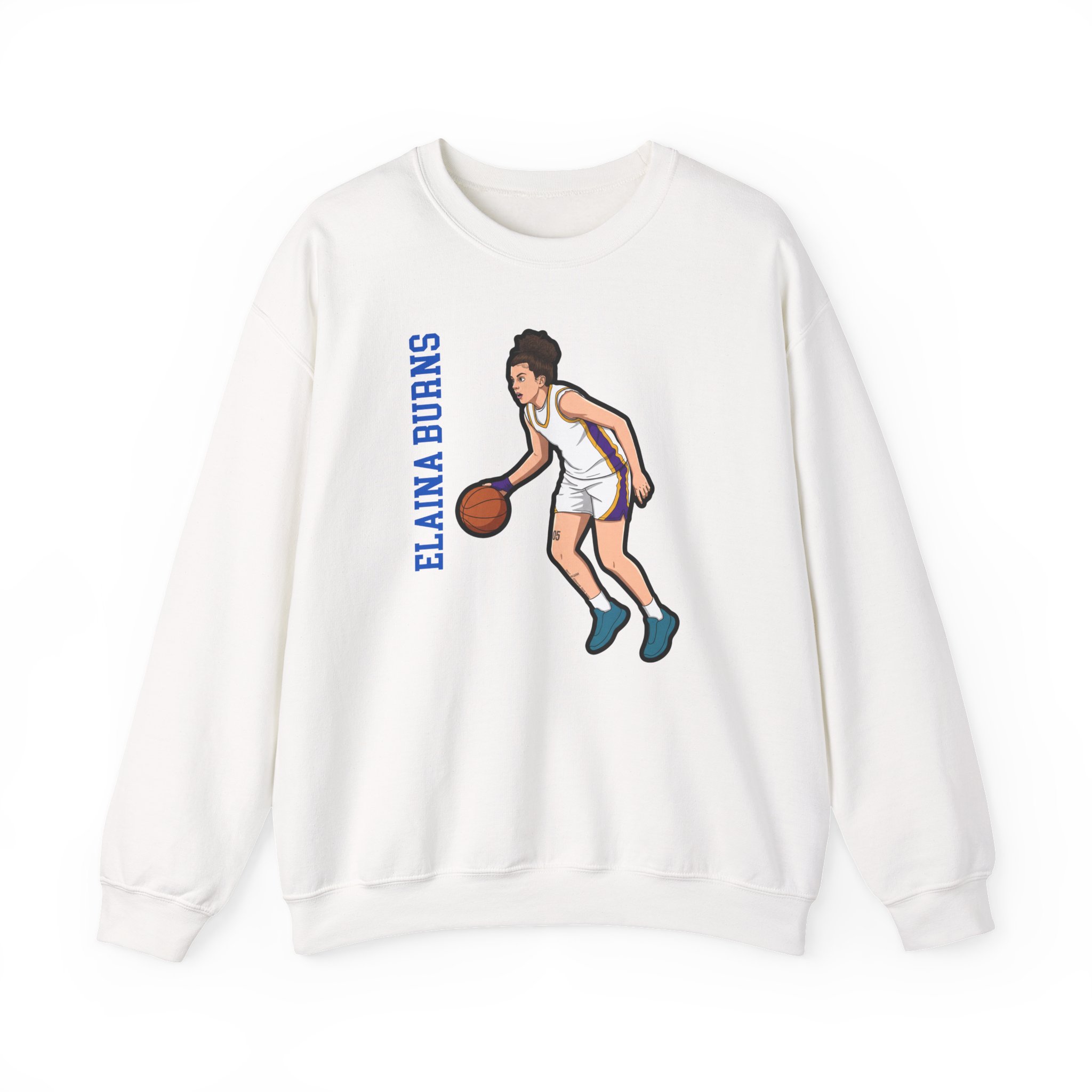 Crewneck Sweatshirt — character_name_vertical in White