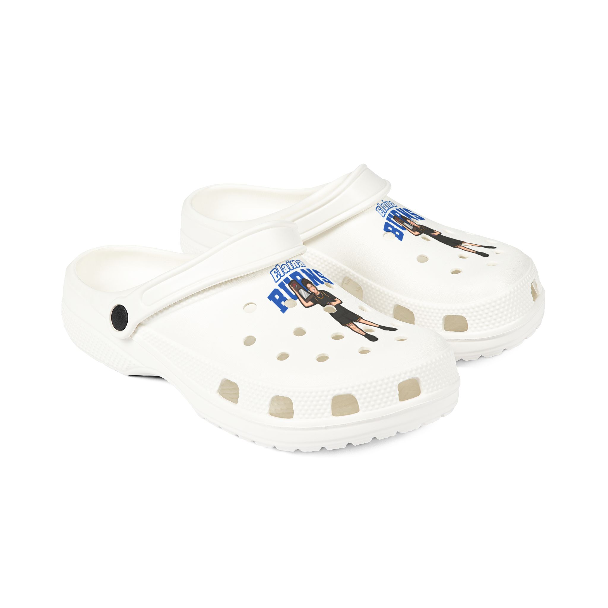 Rubber Clogs — character_name_arch in White