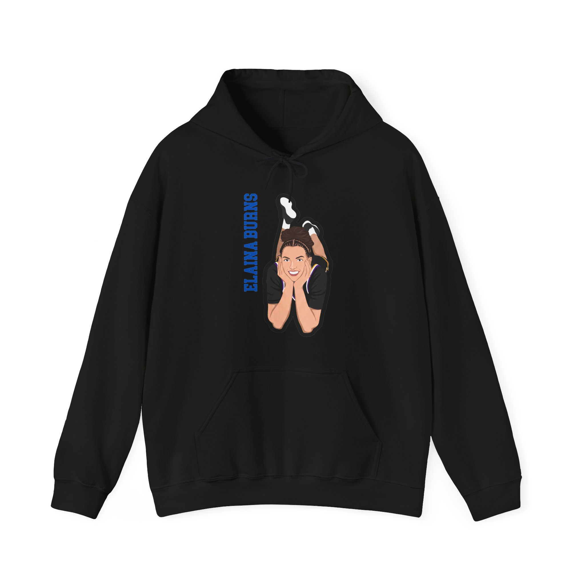 Hoodie — character_name_vertical in Black