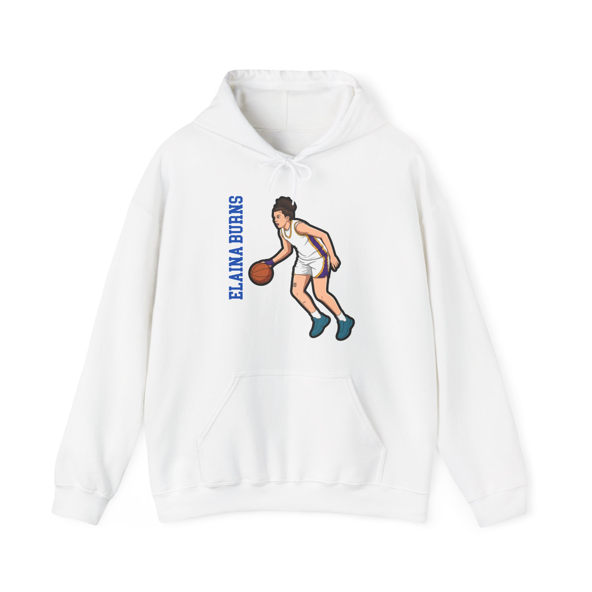 Hoodie — character_name_vertical in White