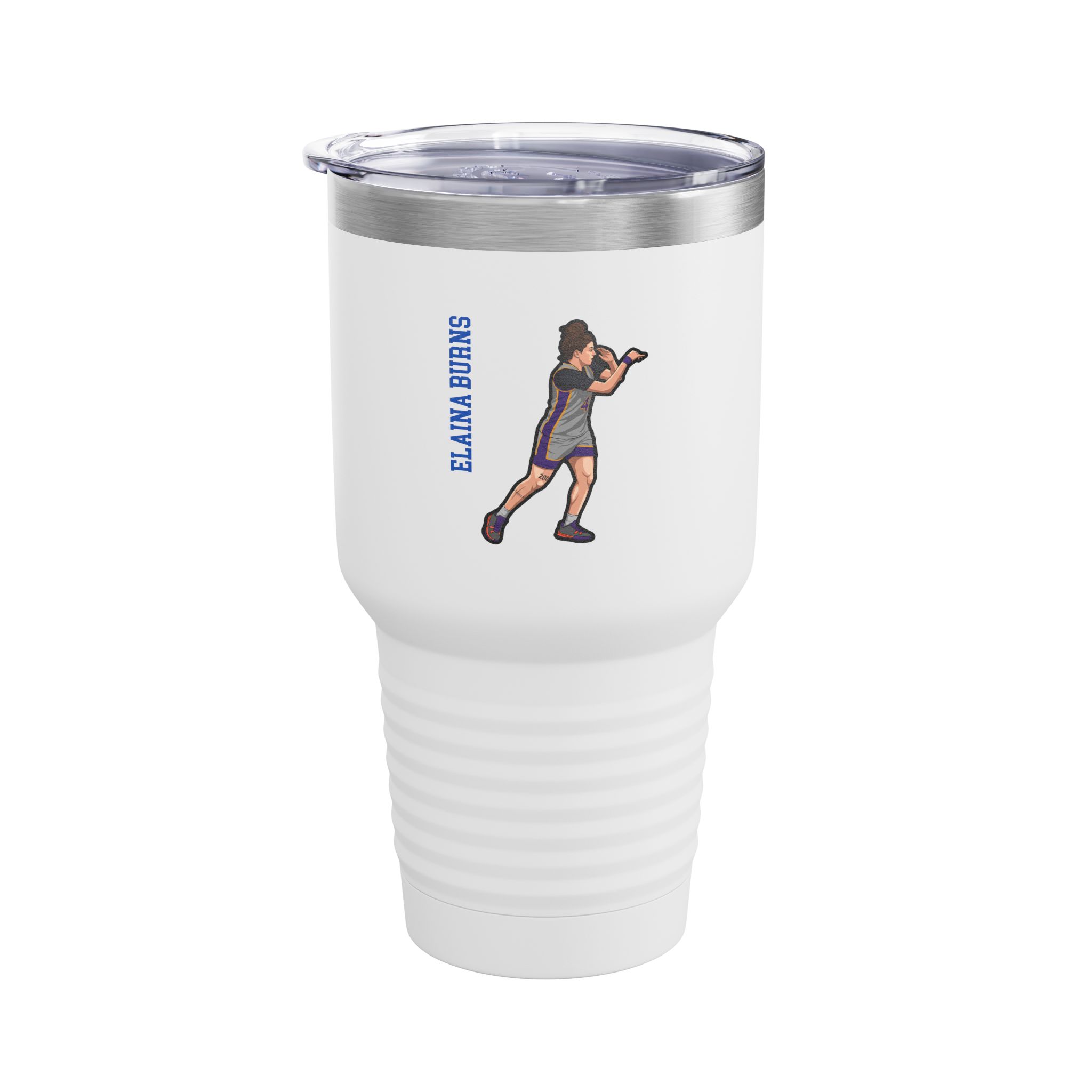 30oz Tumbler — character_name_vertical in White