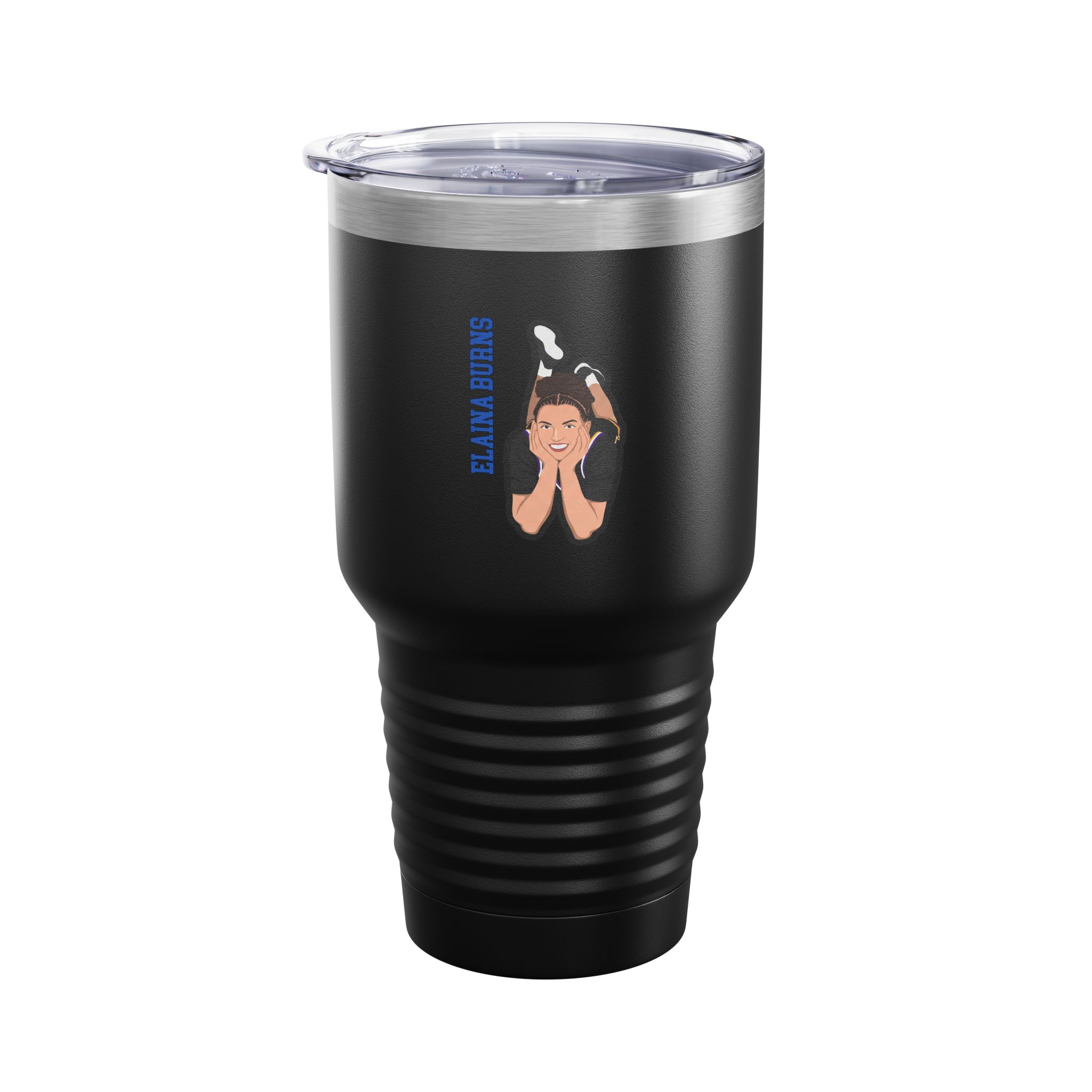 30oz Tumbler — character_name_vertical in Black