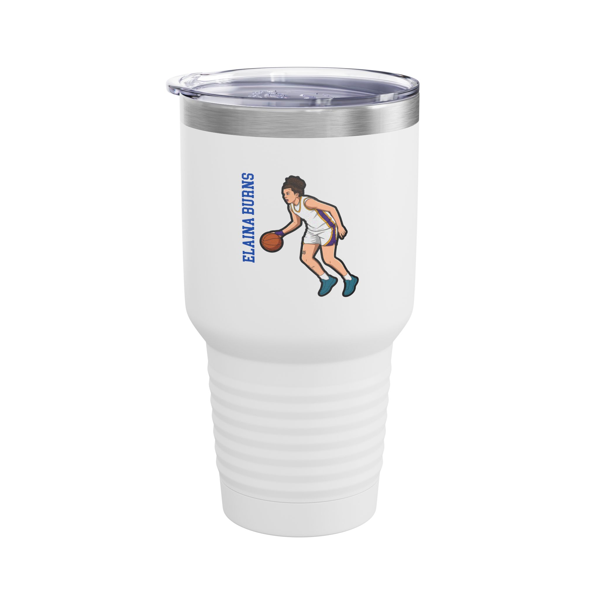 30oz Tumbler — character_name_vertical in White