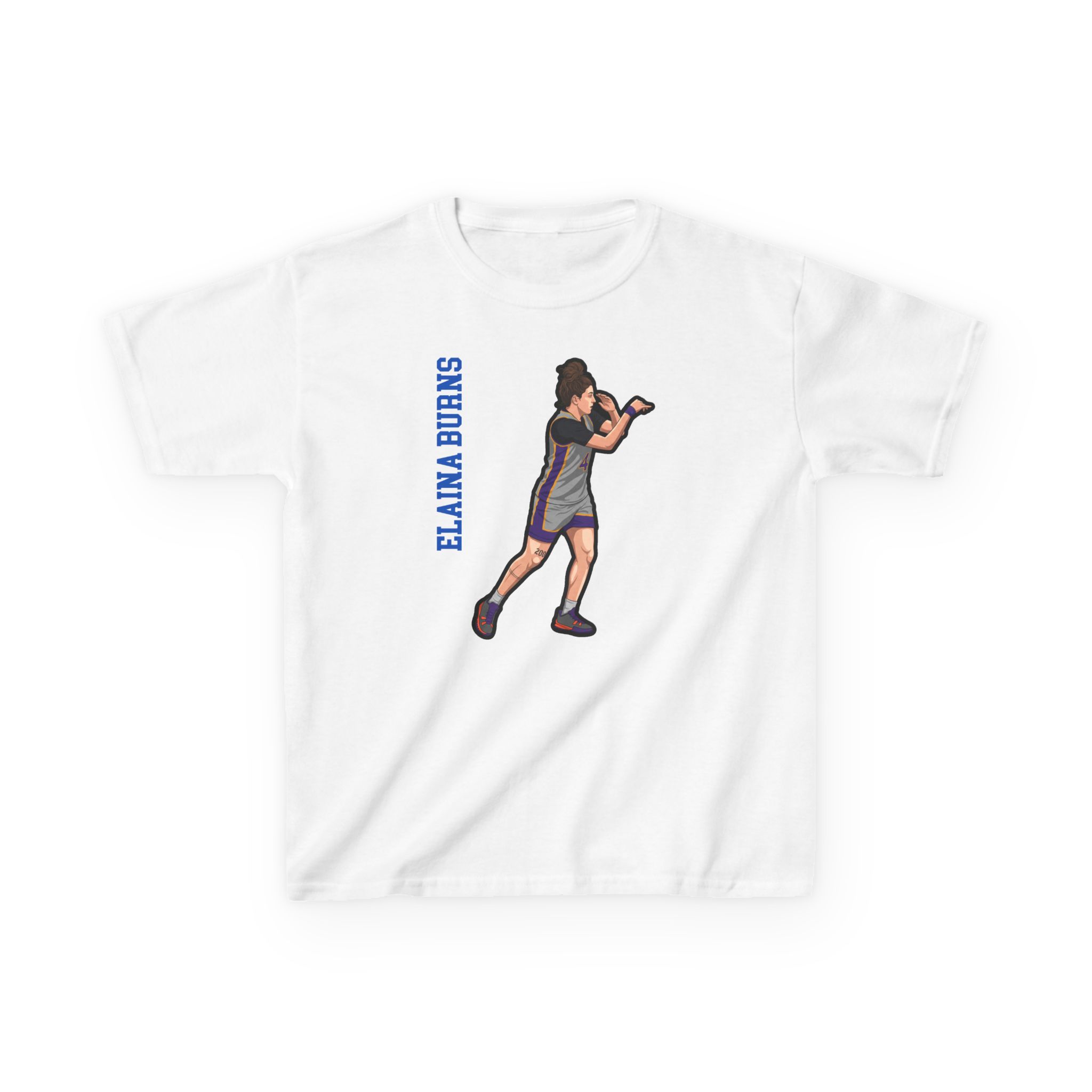 Youth Tee — character_name_vertical in White