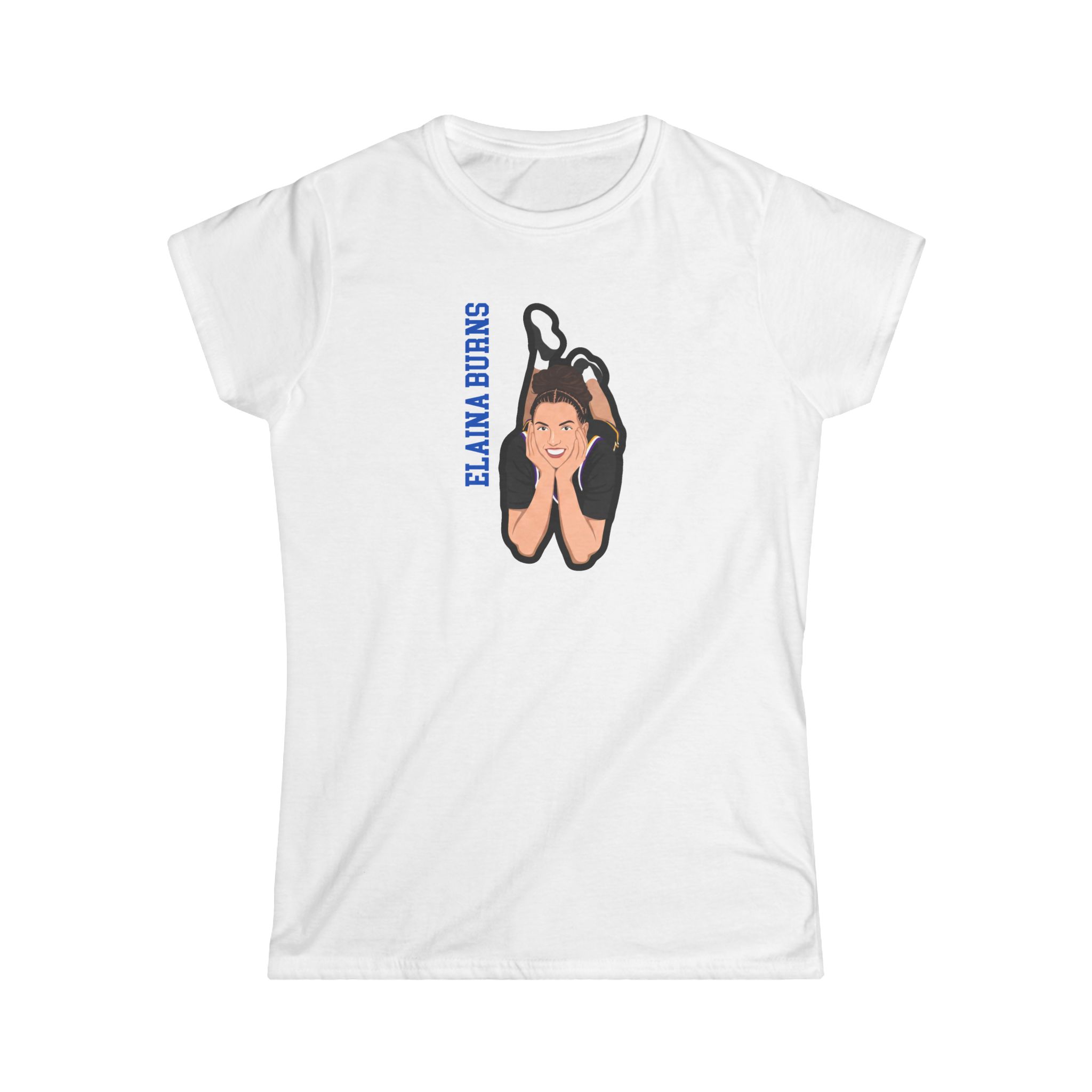 Women's Softstyle Tee — character_name_vertical in White