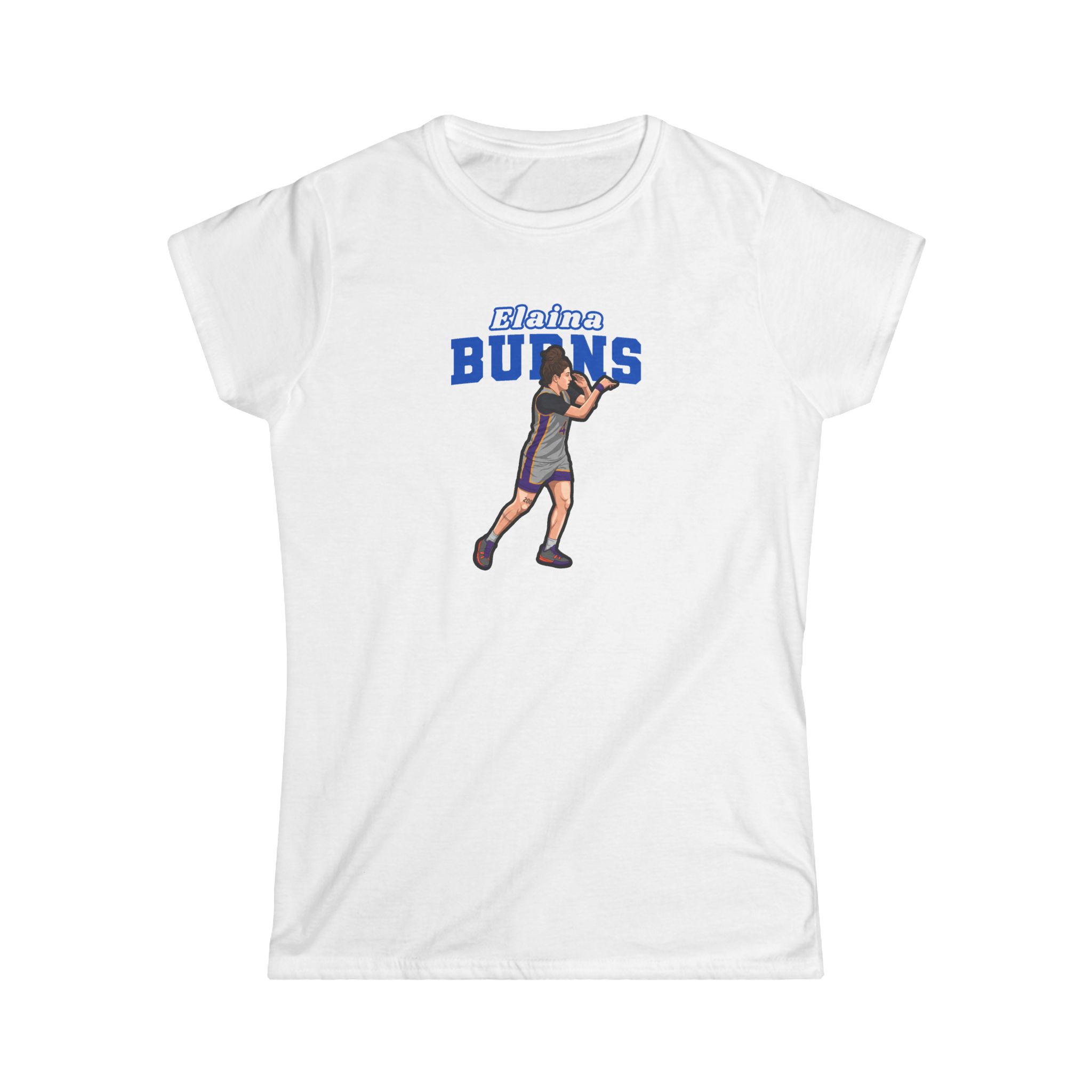 Women's Softstyle Tee — character_name_arch in White