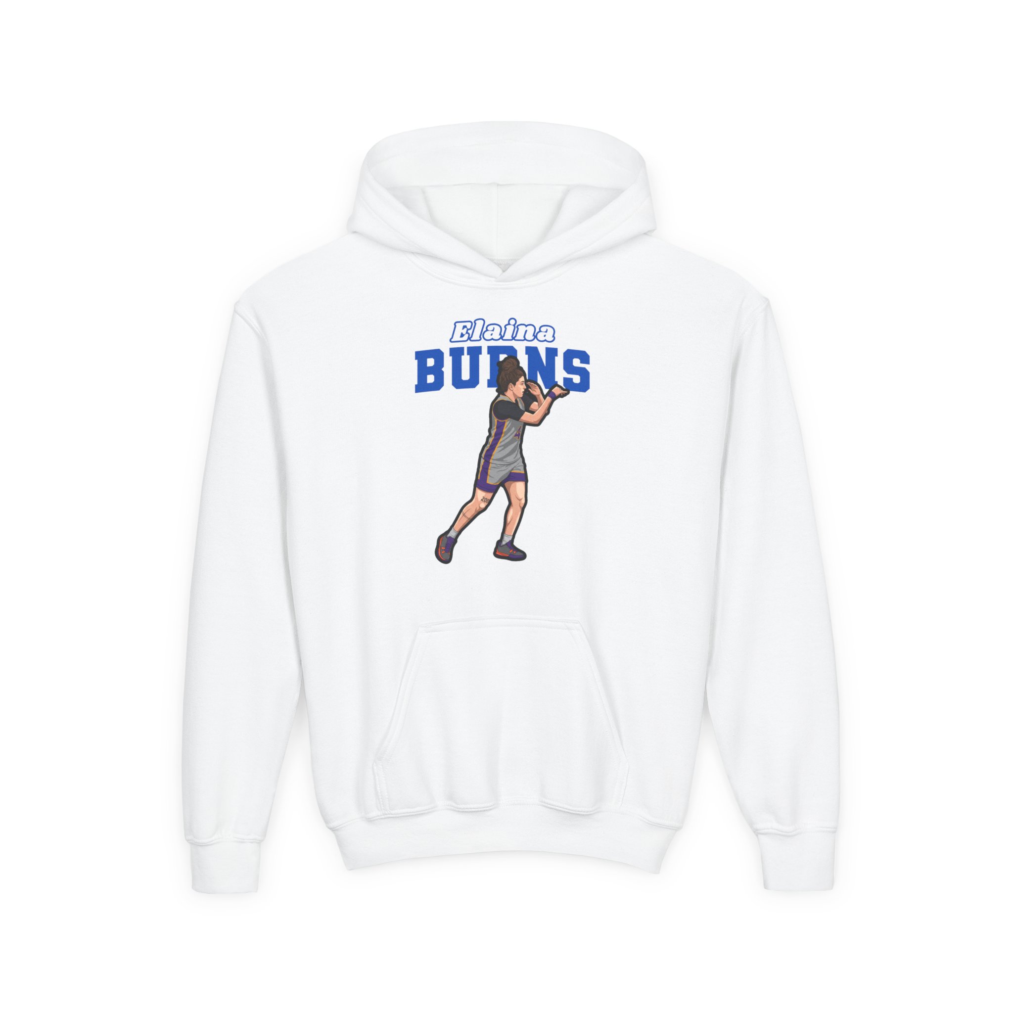 Youth Hoodie — character_name_arch in White