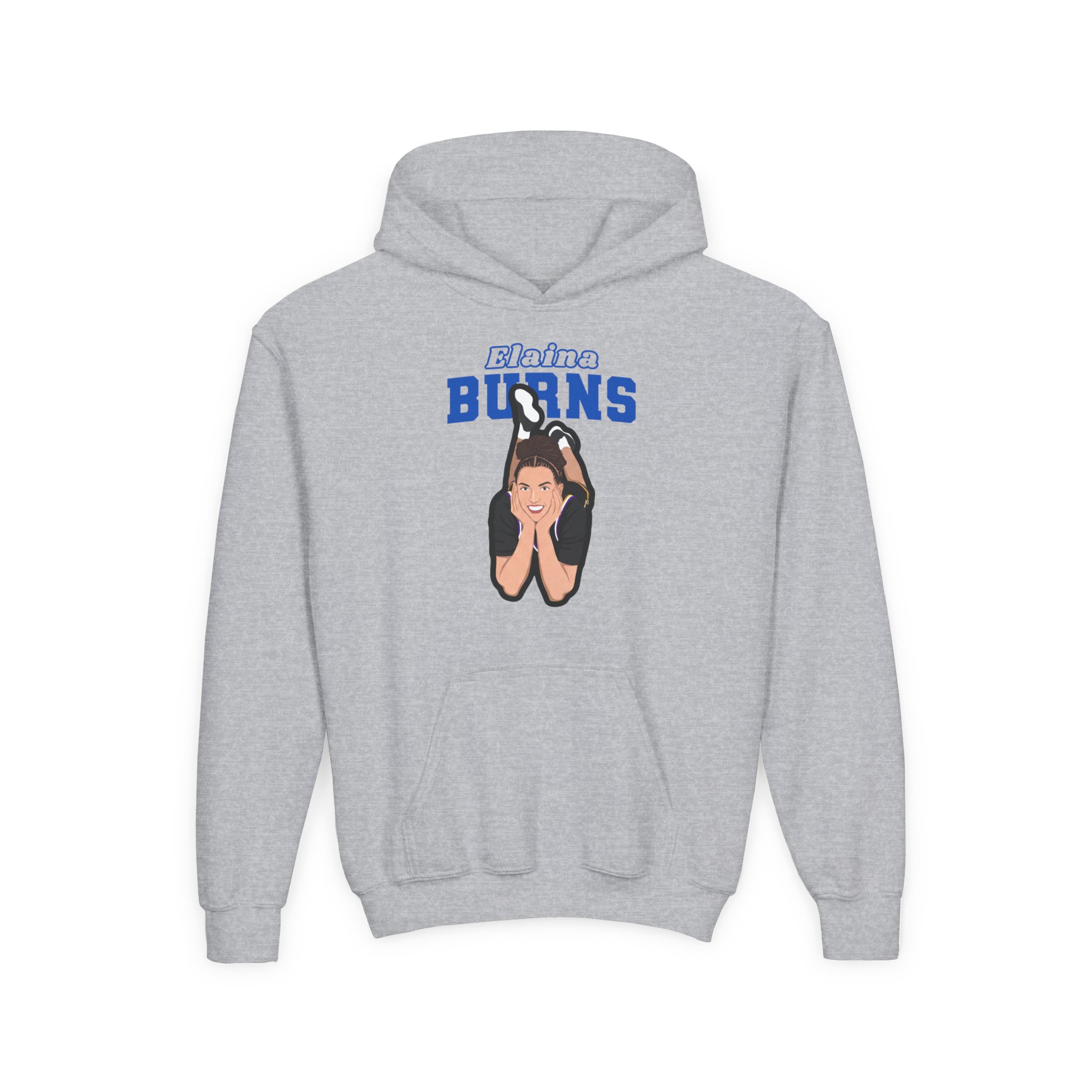 Youth Hoodie — character_name_arch in Grey