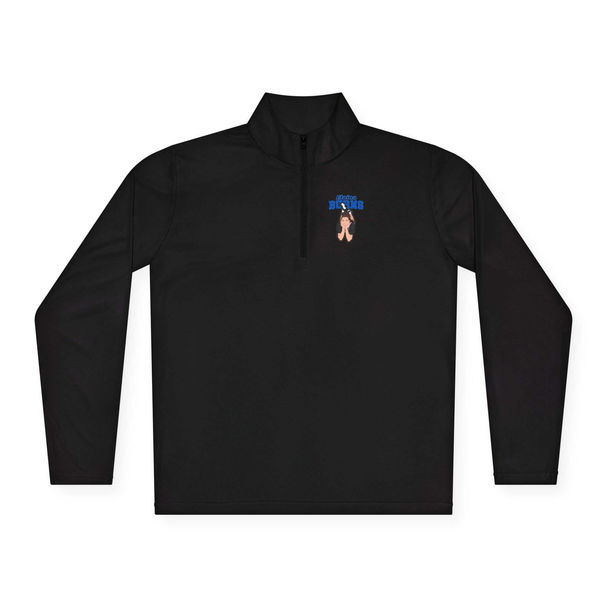 Q-Zip Pullover — character_name_arch in Black