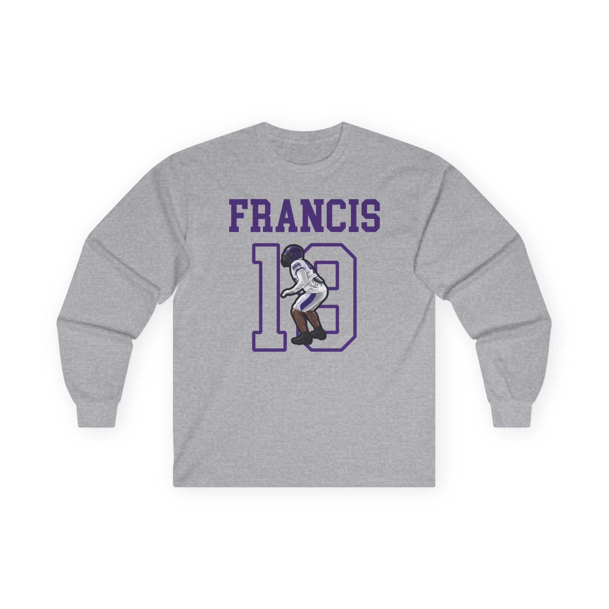 Long Sleeve Tee — character_shirsey in Grey