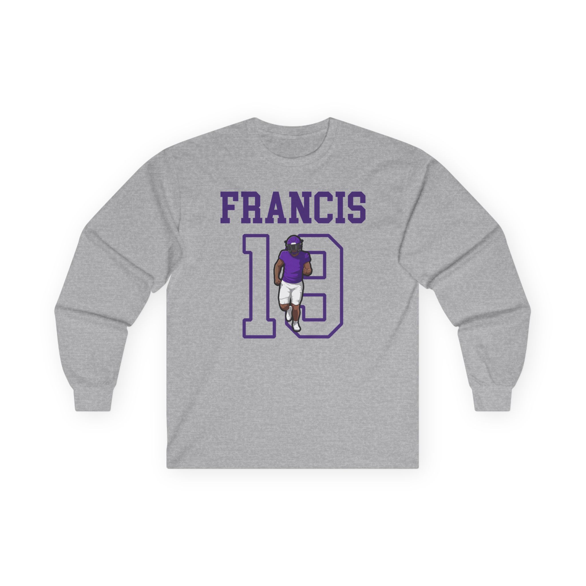 Long Sleeve Tee — character_shirsey in Grey