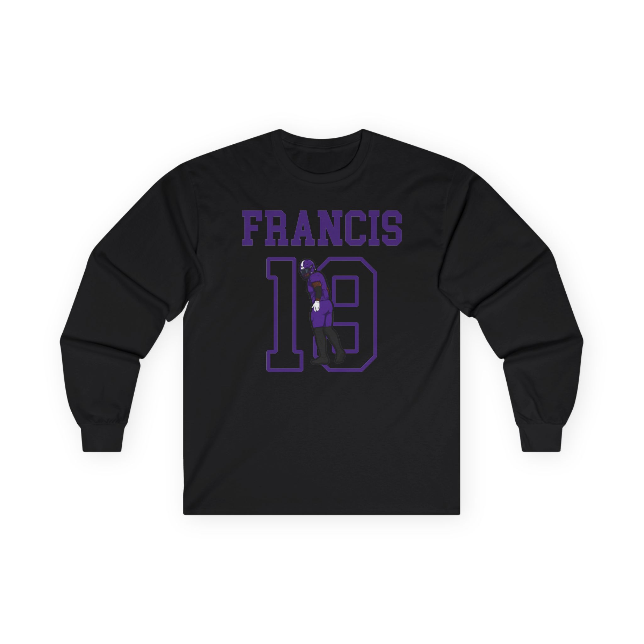 Long Sleeve Tee — character_shirsey in Black