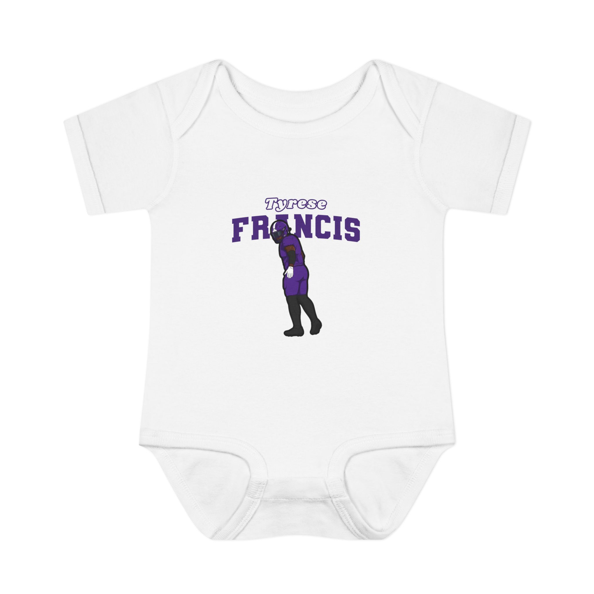 Baby Onesie — character_name_arch in White