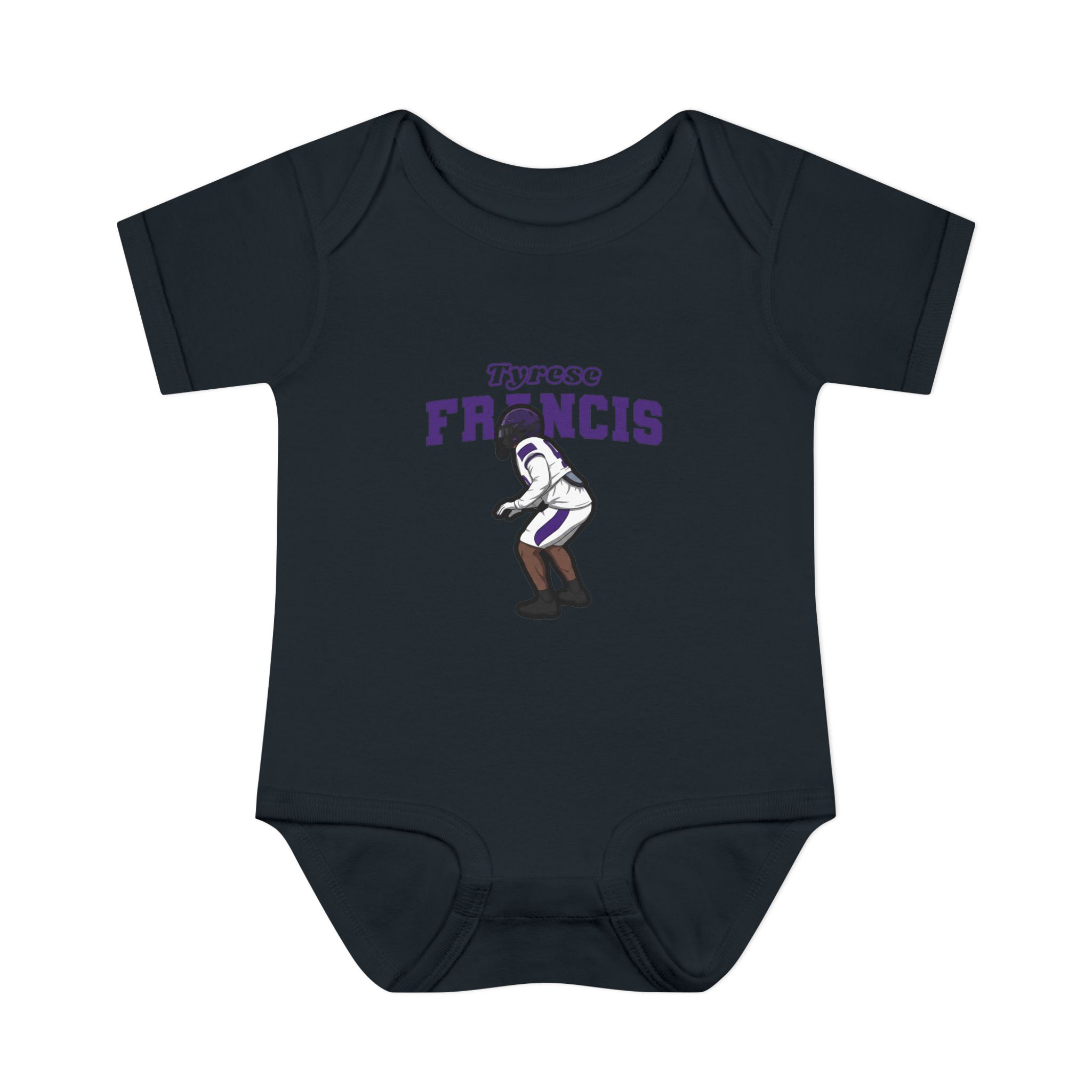 Baby Onesie — character_name_arch in Black