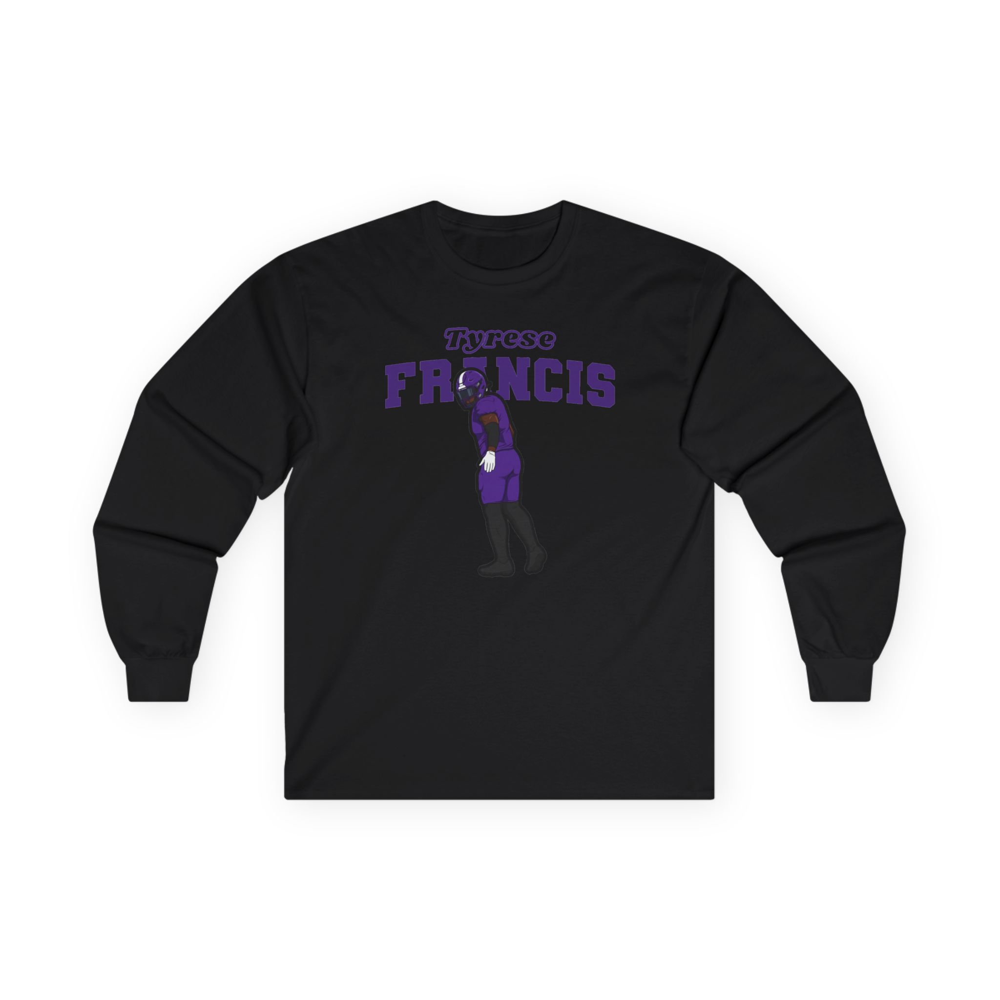 Long Sleeve Tee — character_name_arch in Black