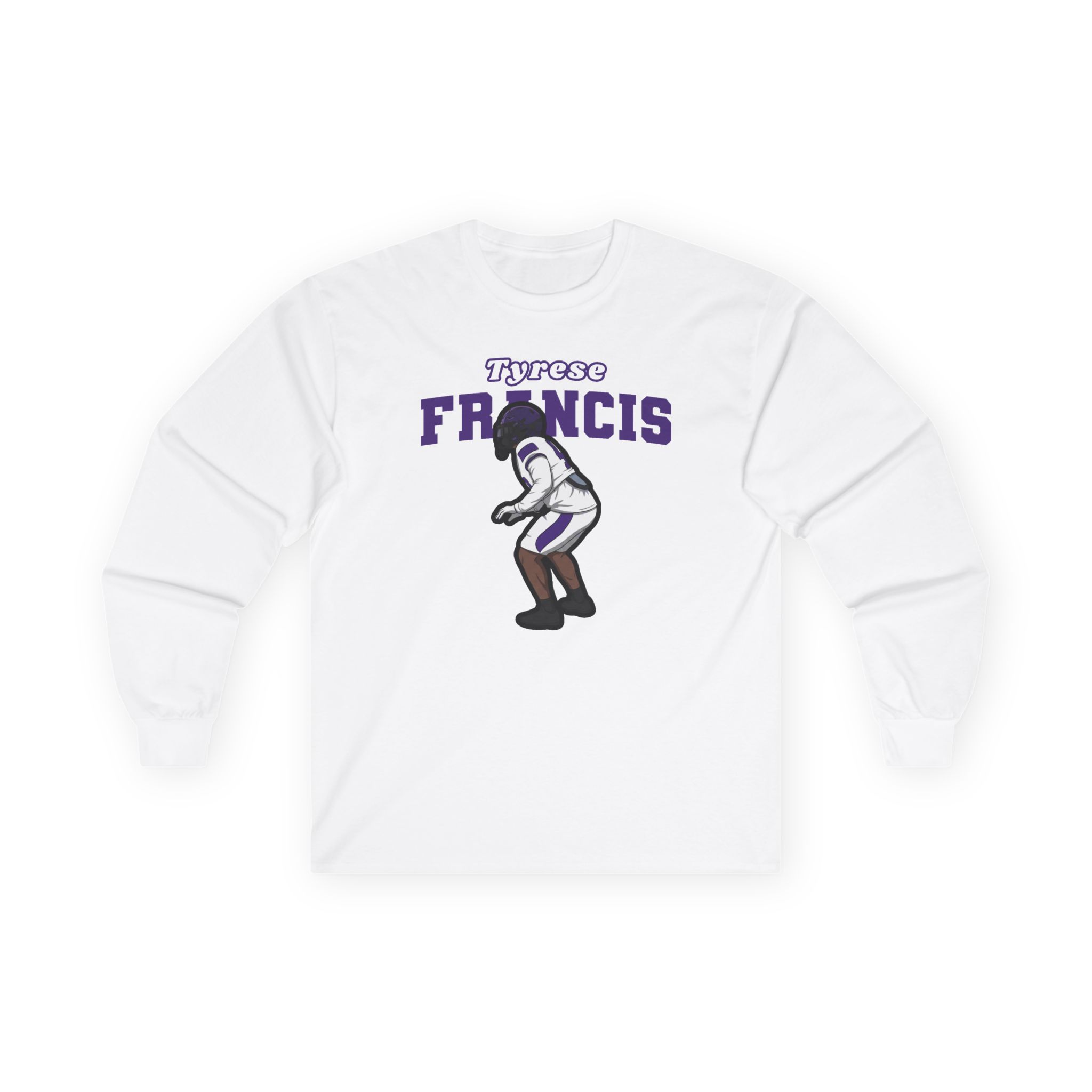 Long Sleeve Tee — character_name_arch in White