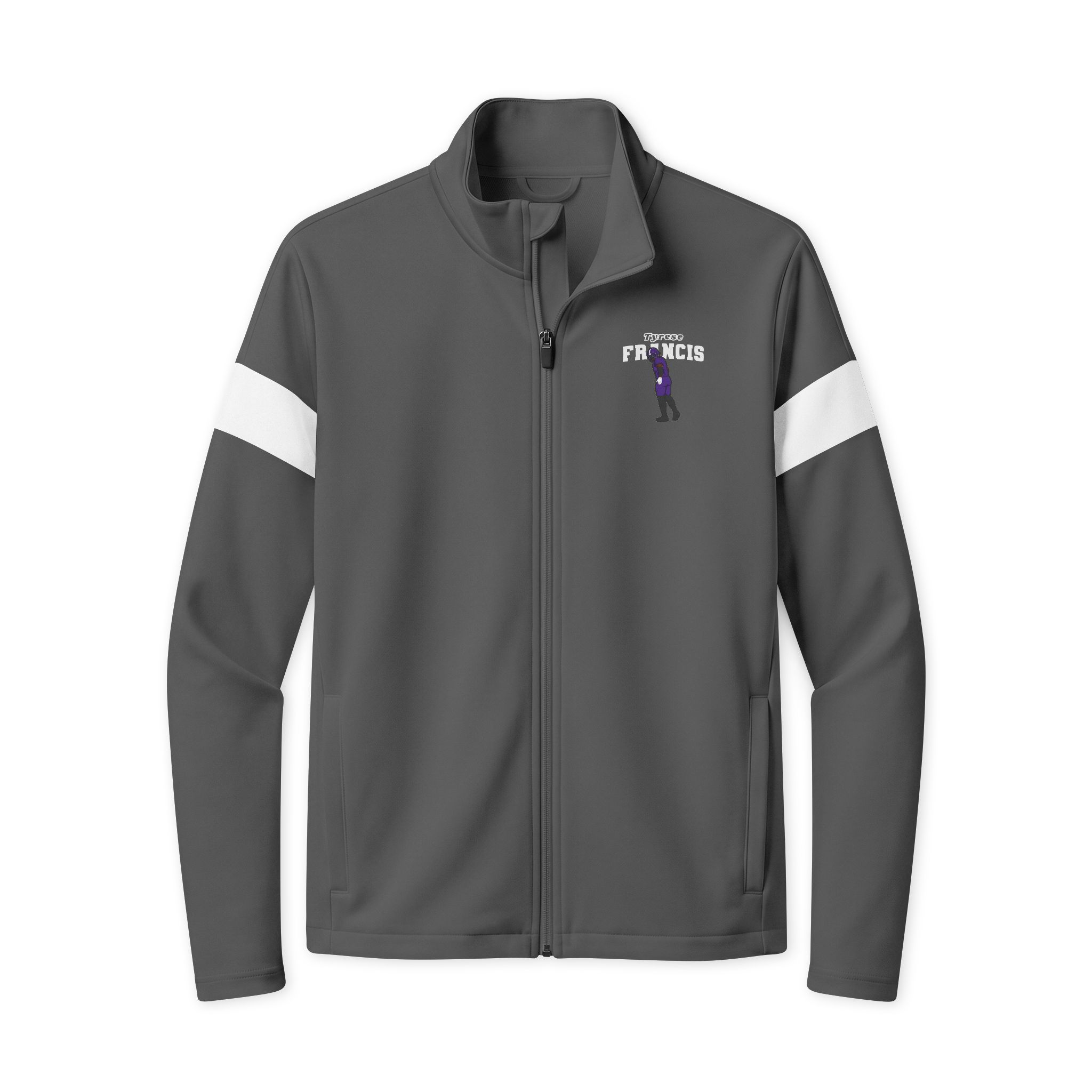 Travel Full-Zip Jacket — character_name_arch in Iron Grey/ White