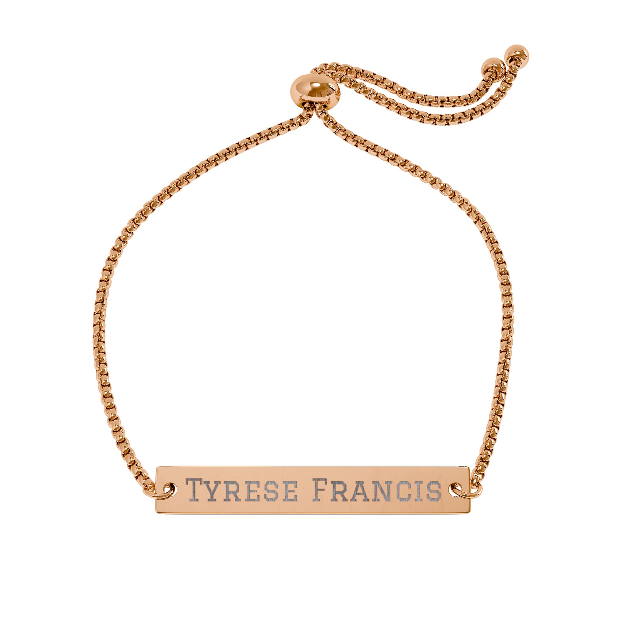 Engraved Bar Bracelet — Classic in Gold