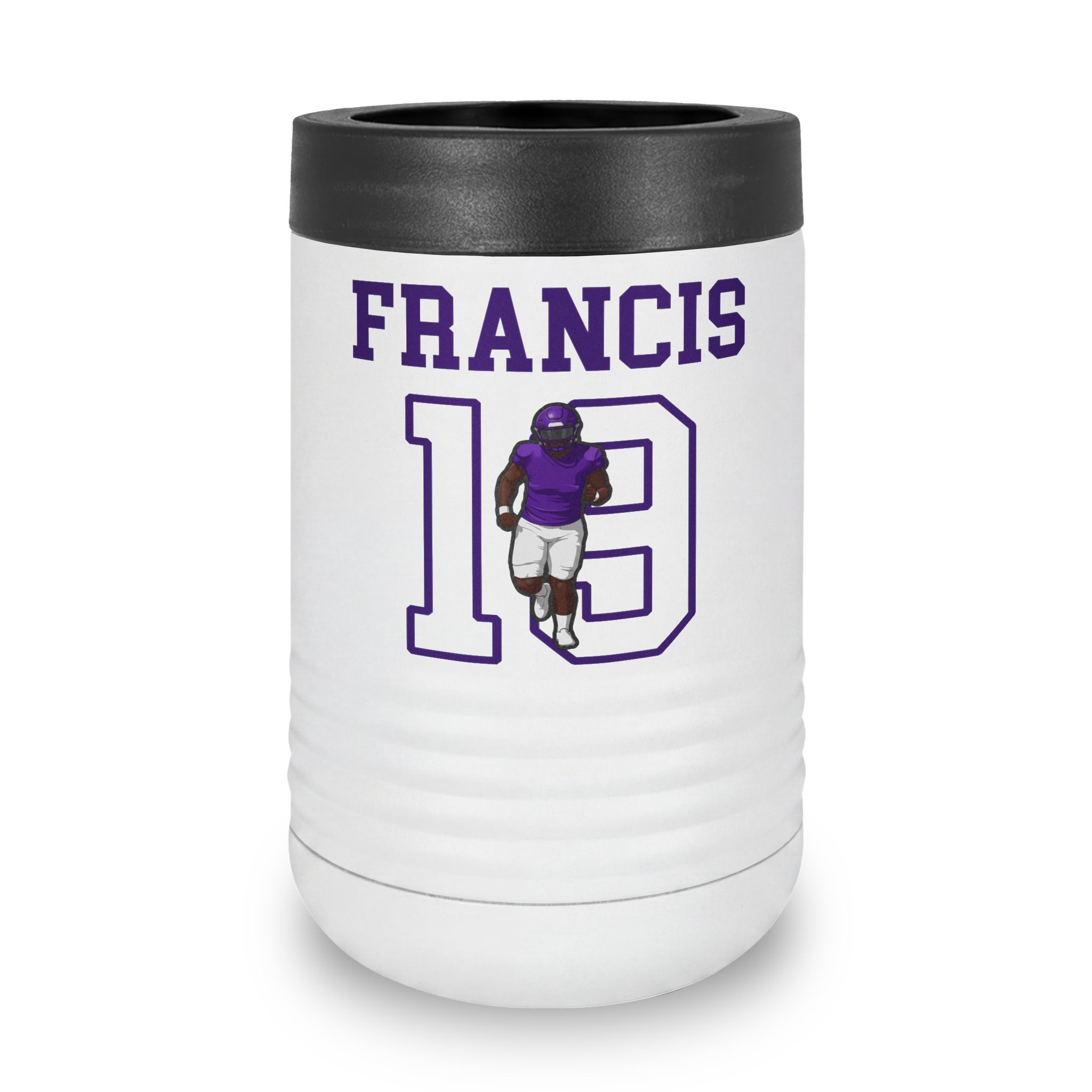 Stainless Can Cooler — character_shirsey in White