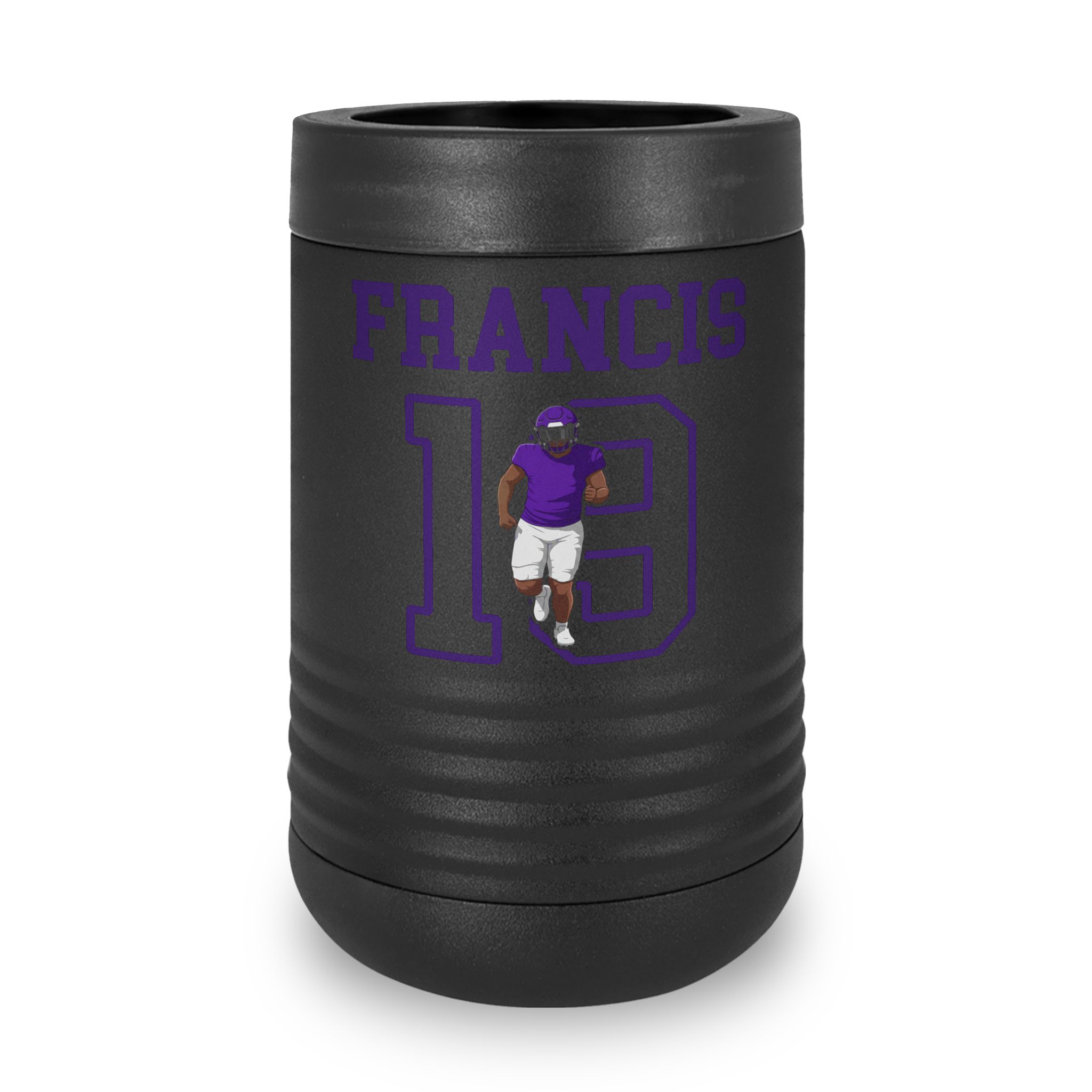 Stainless Can Cooler — character_shirsey in Black