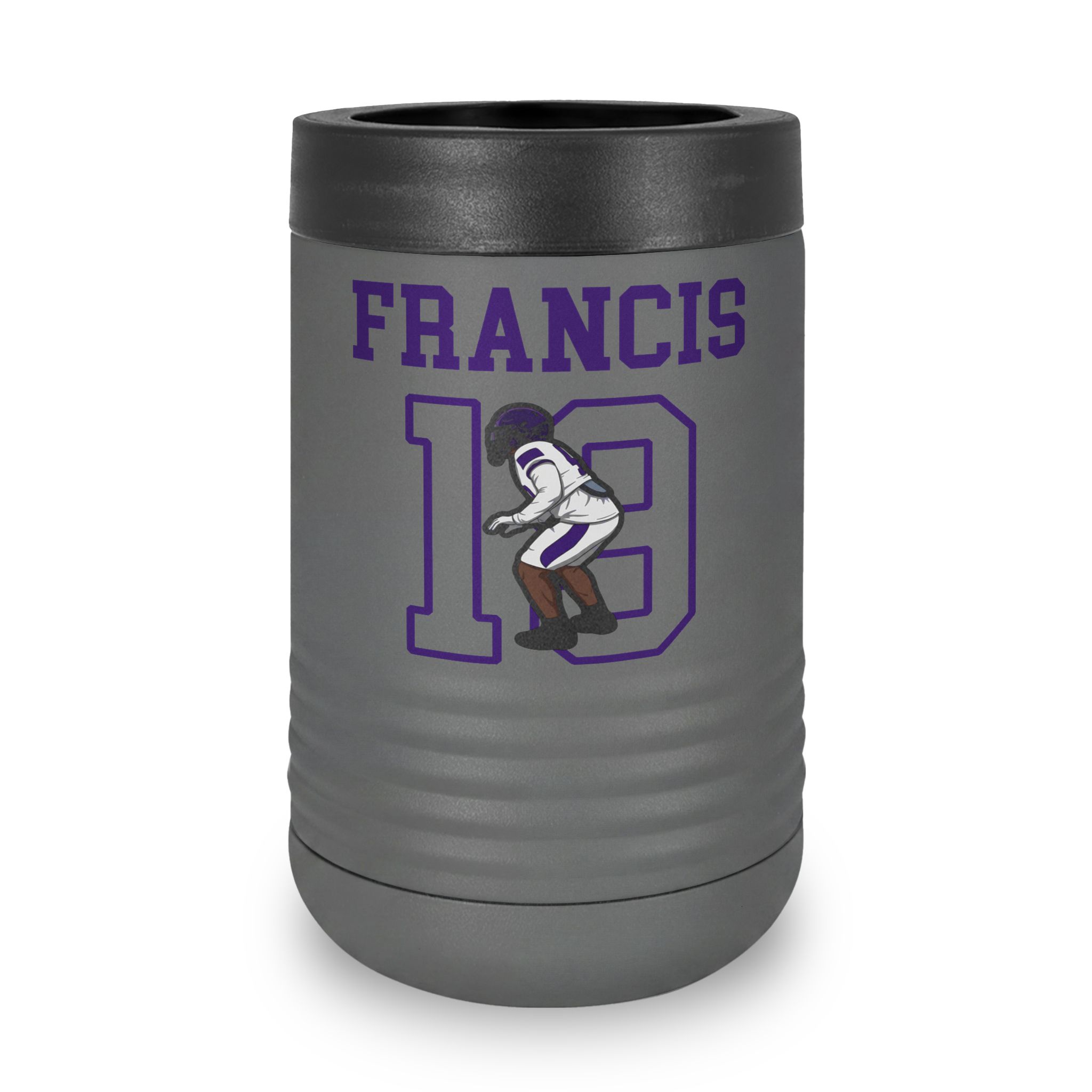 Stainless Can Cooler — character_shirsey in Grey