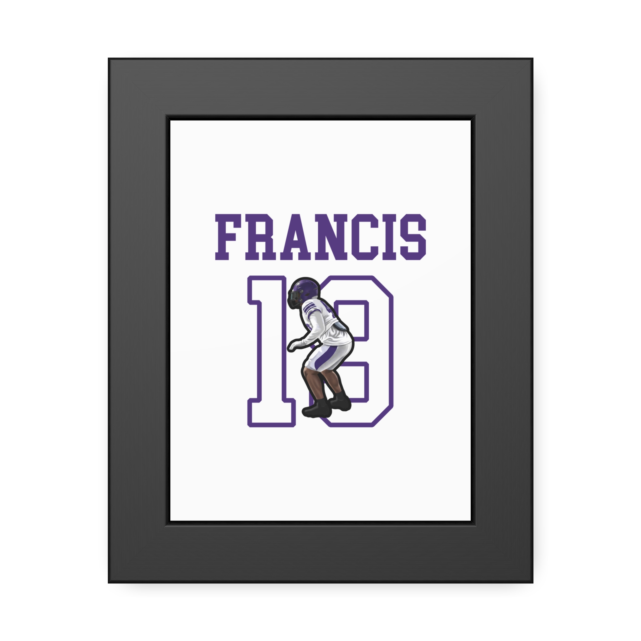 Framed Poster — character_shirsey in Black