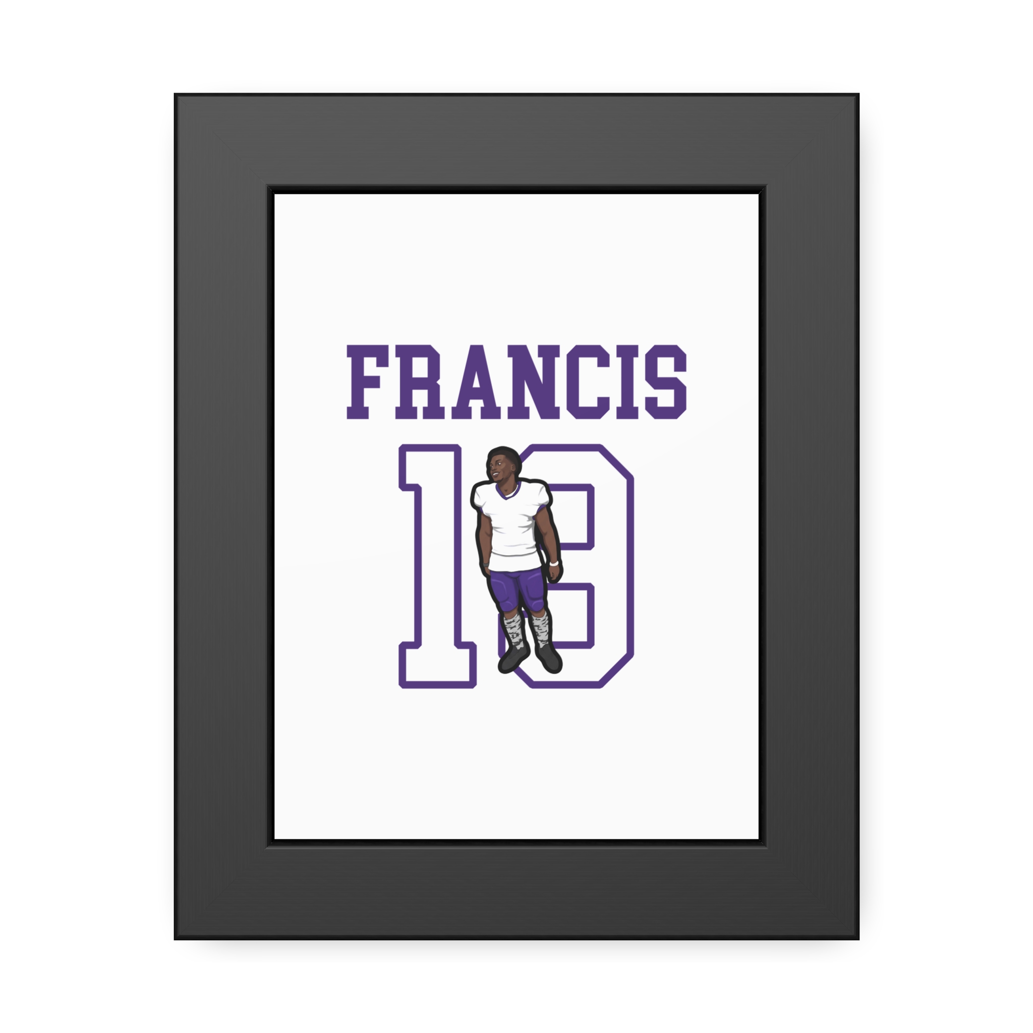 Framed Poster — character_shirsey in Black