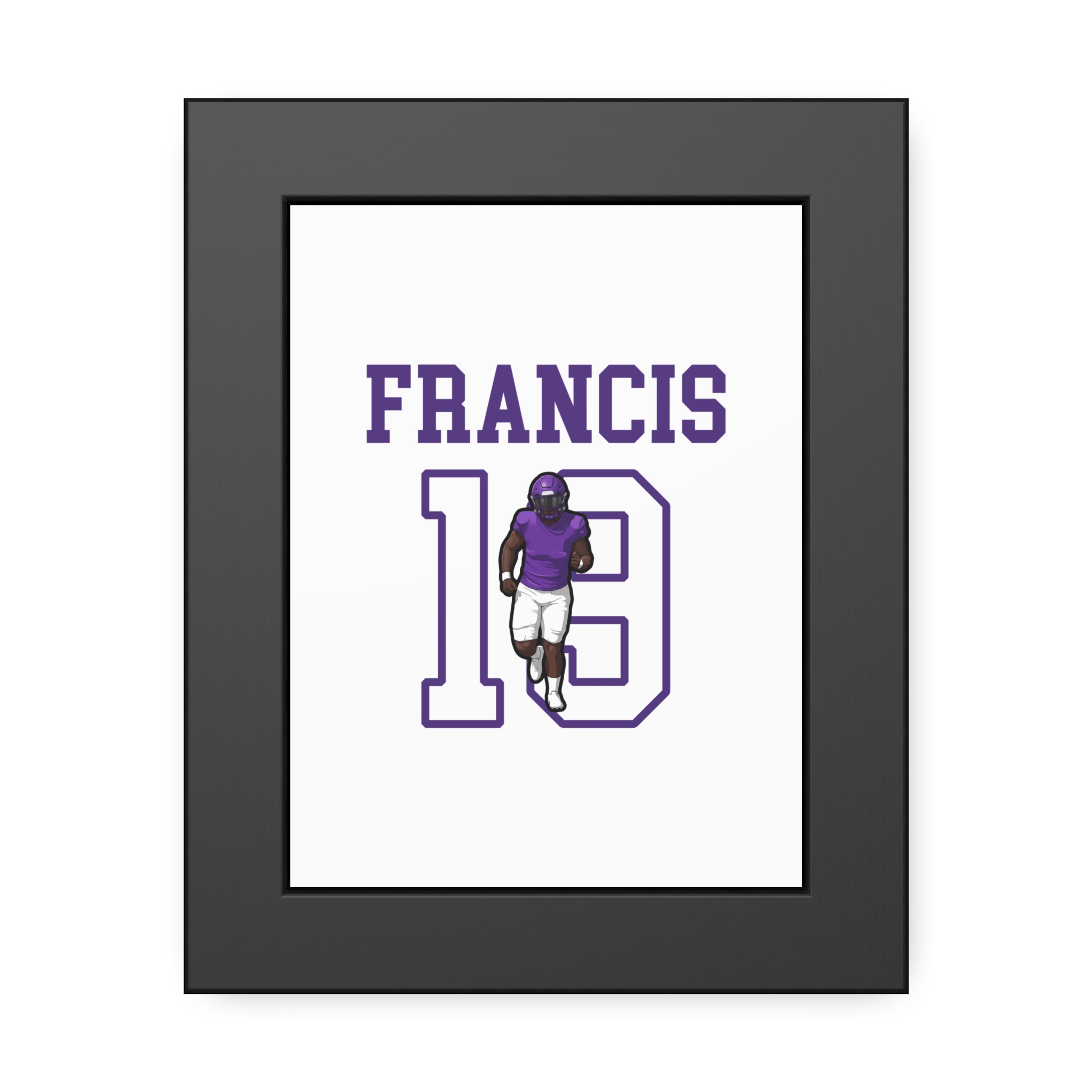 Framed Poster — character_shirsey in Black