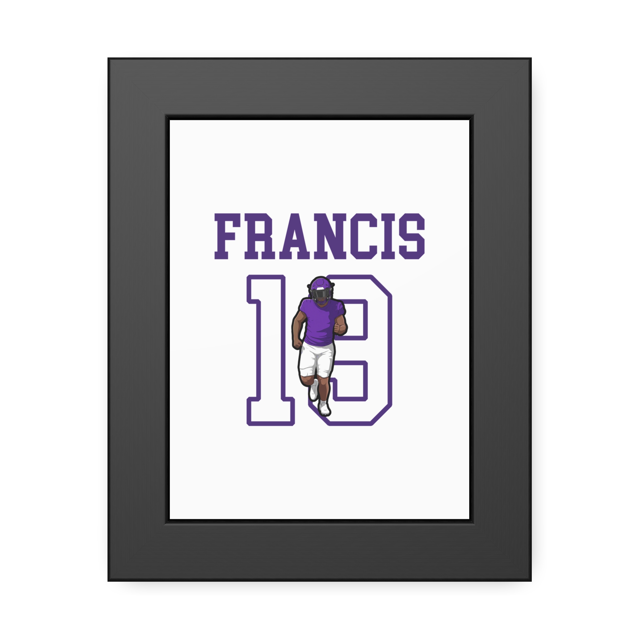 Framed Poster — character_shirsey in Black