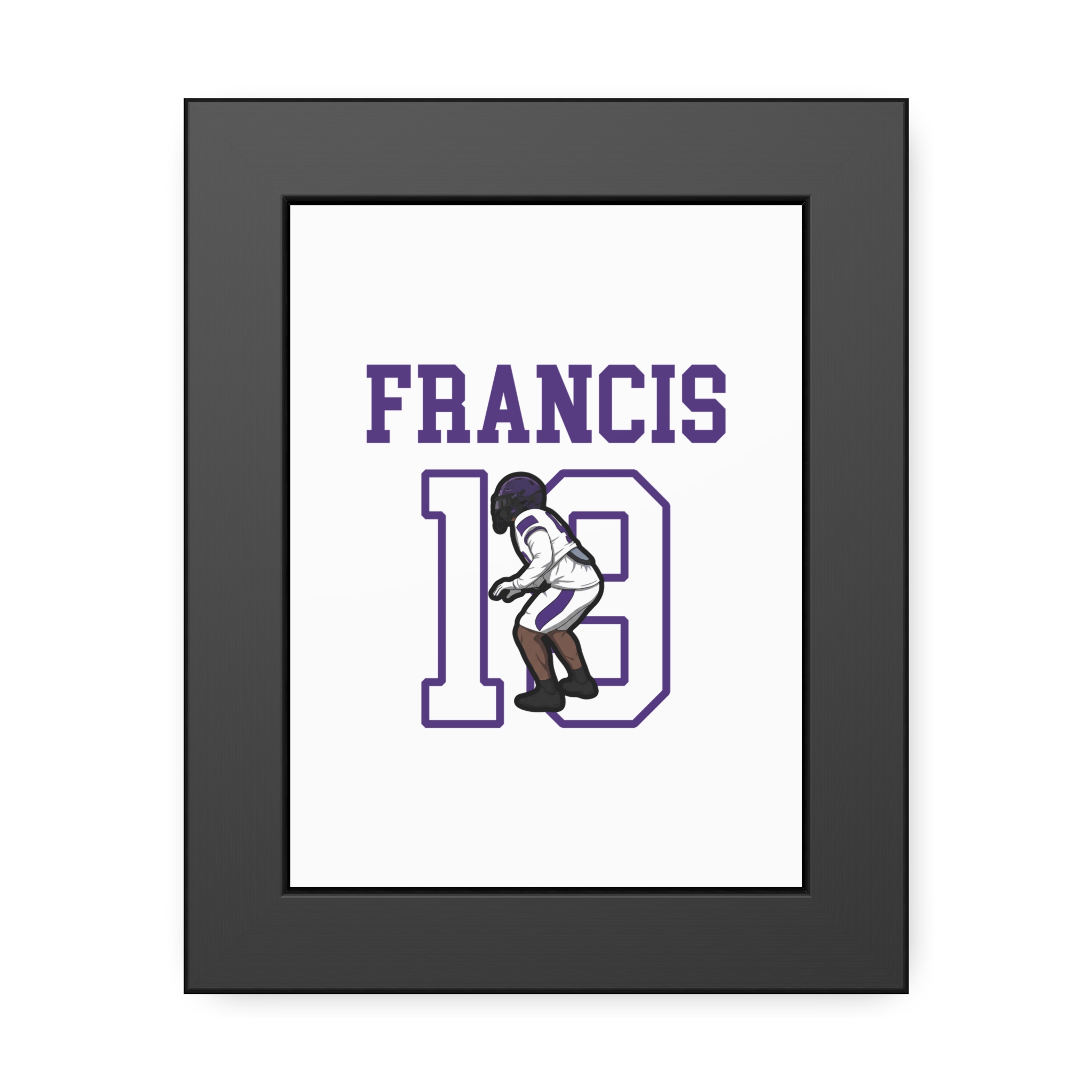 Framed Poster — character_shirsey in Black