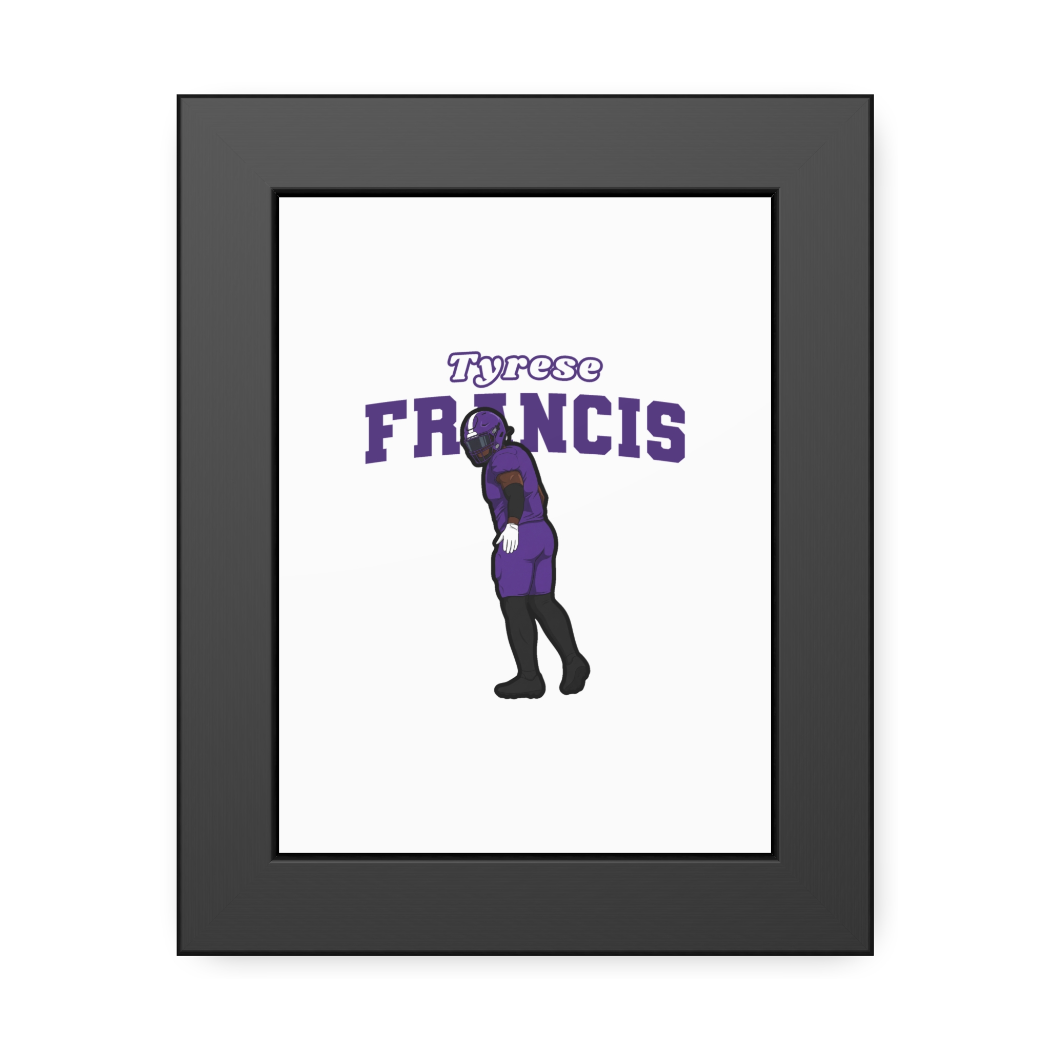Framed Poster — character_name_arch in Black