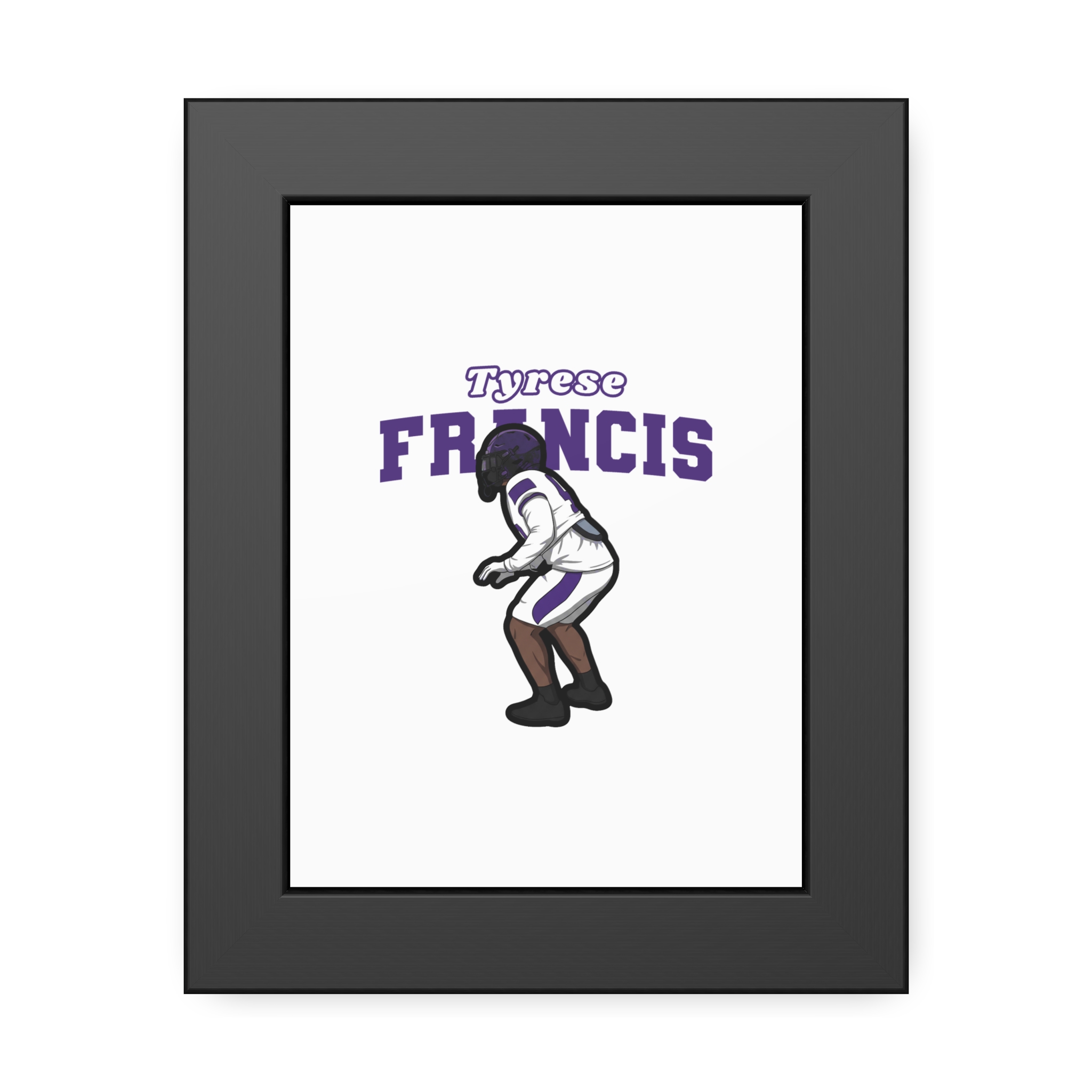 Framed Poster — character_name_arch in Black
