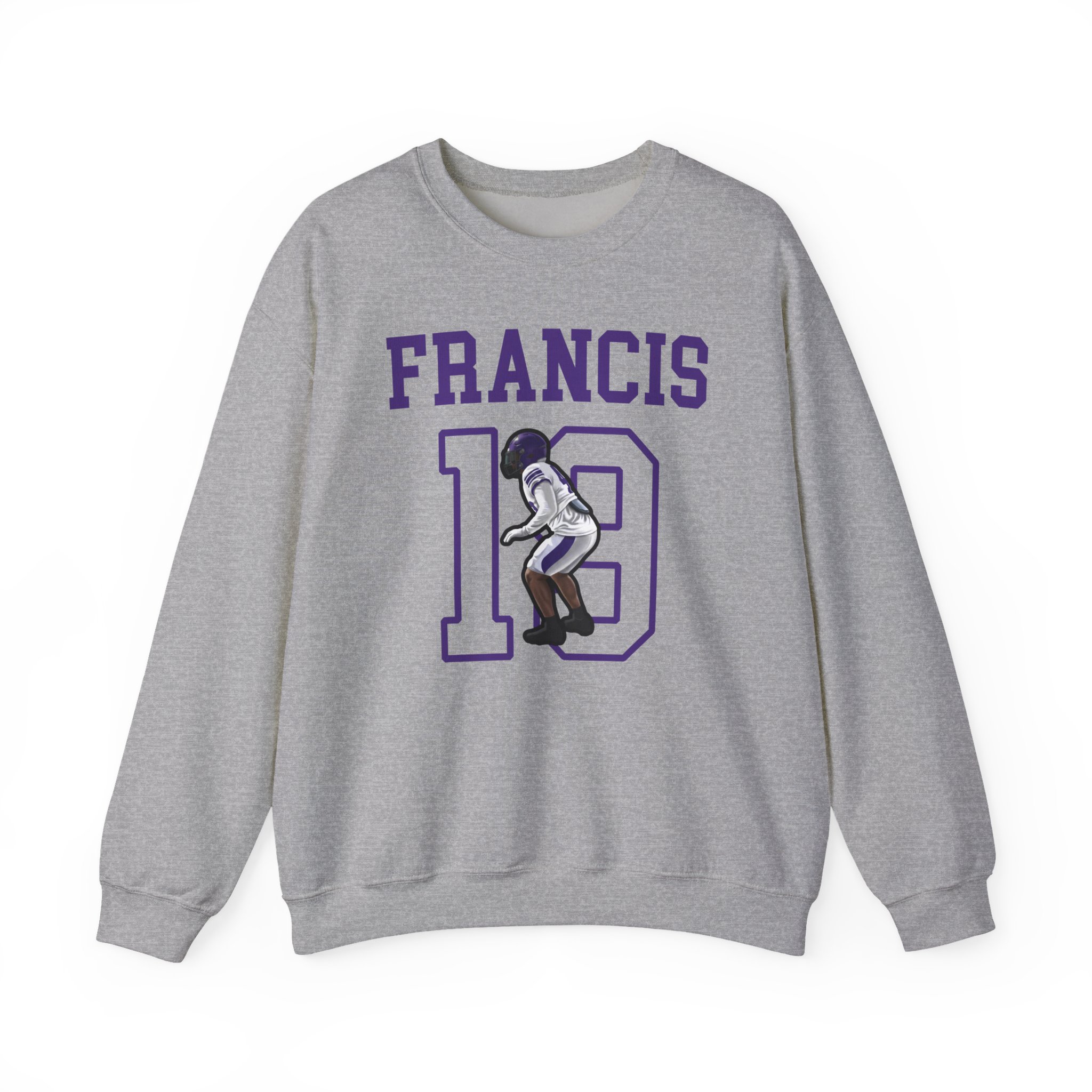Crewneck Sweatshirt — character_shirsey in Grey
