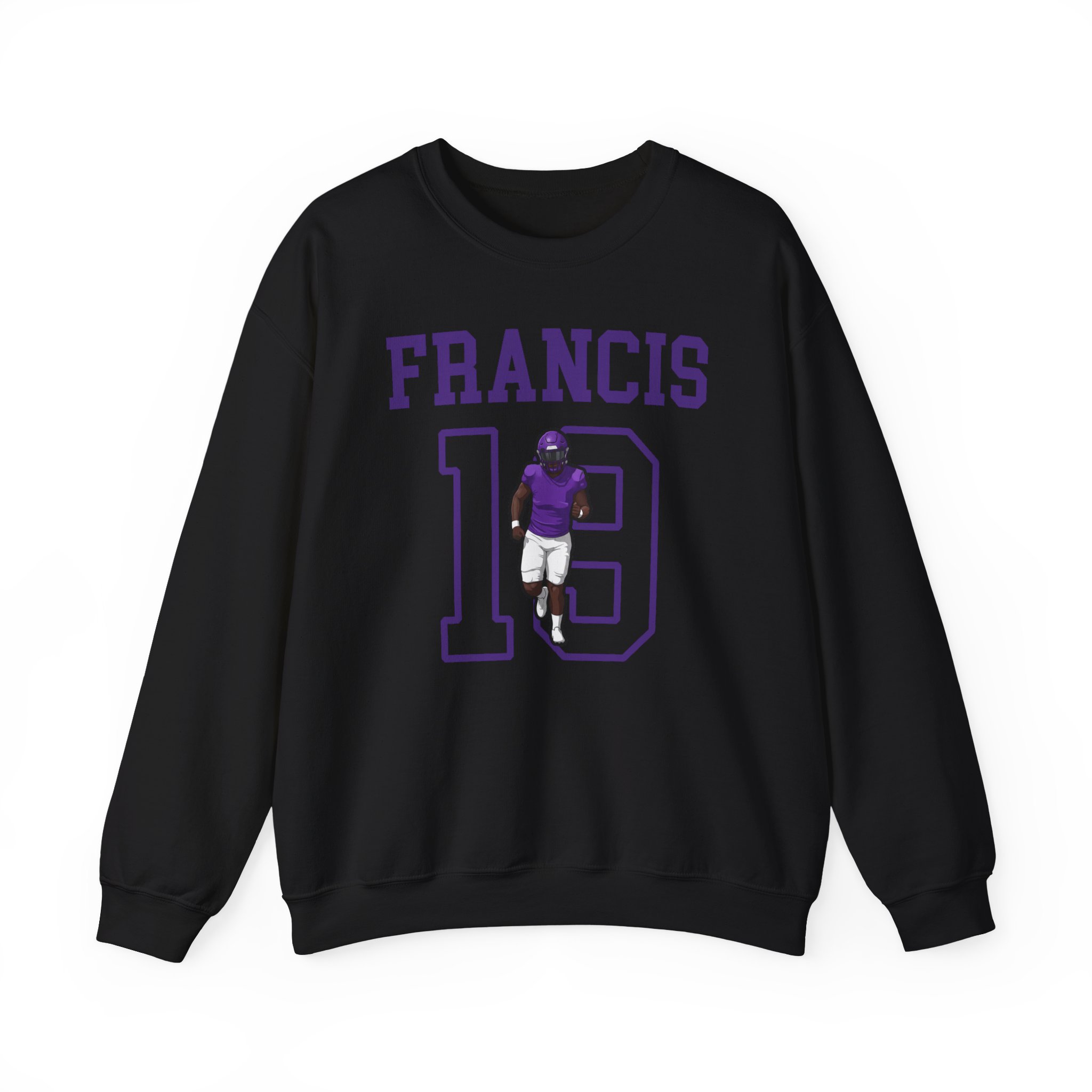 Crewneck Sweatshirt — character_shirsey in Black