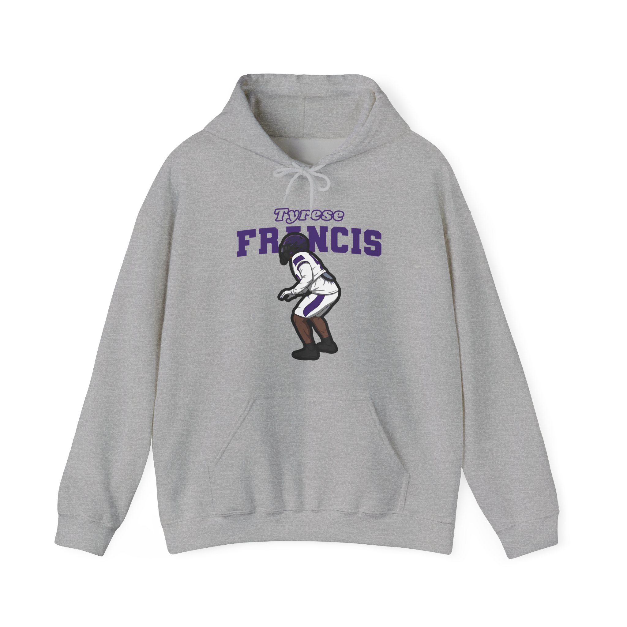 Hoodie — character_name_arch in Grey