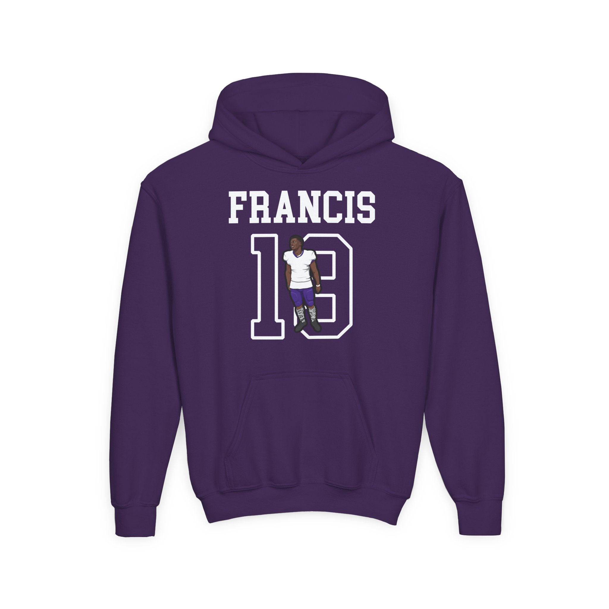 Youth Hoodie — character_shirsey in Purple